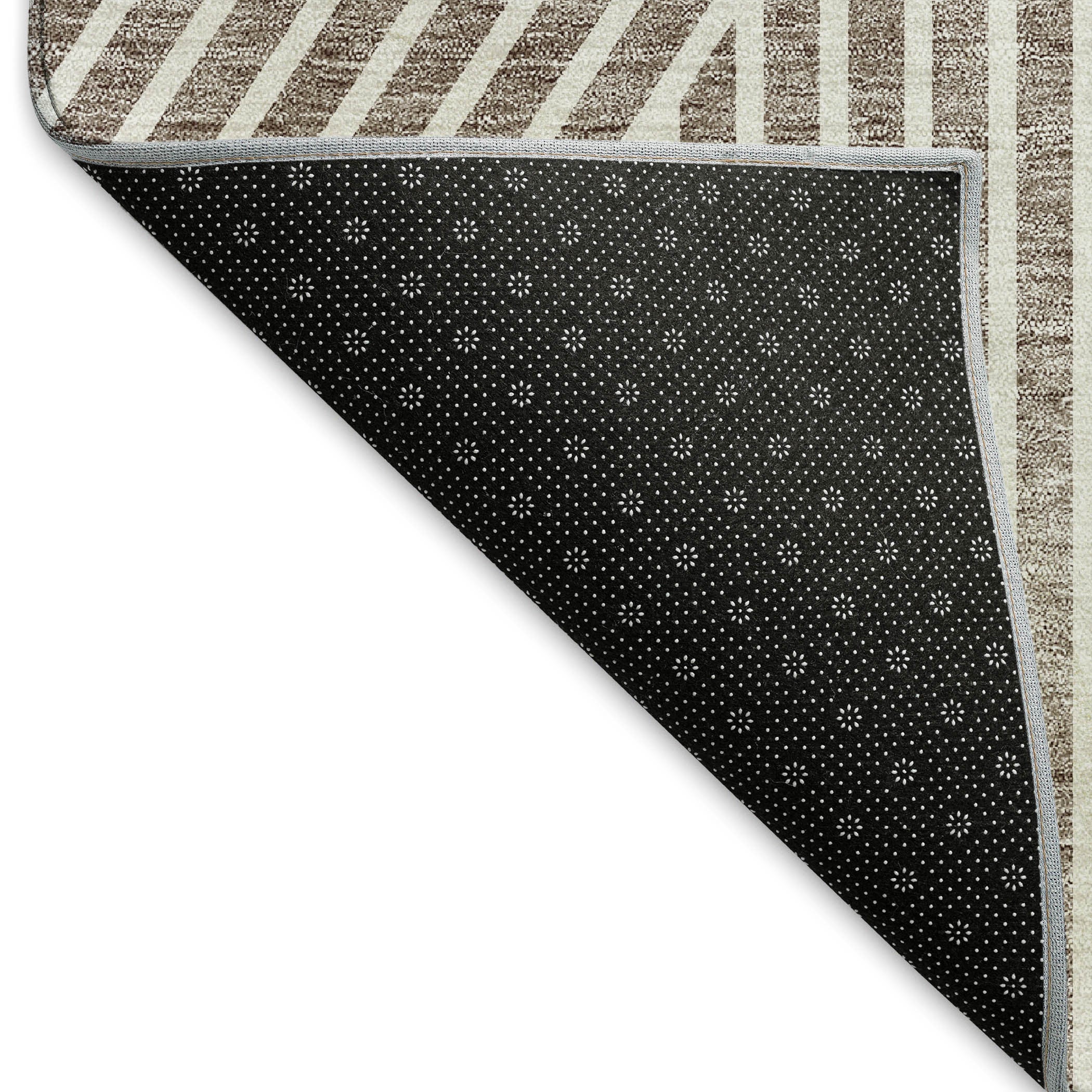 10' X 14' Taupe And Ivory Geometric Washable Area Rug With UV Protection - Home & Garden
