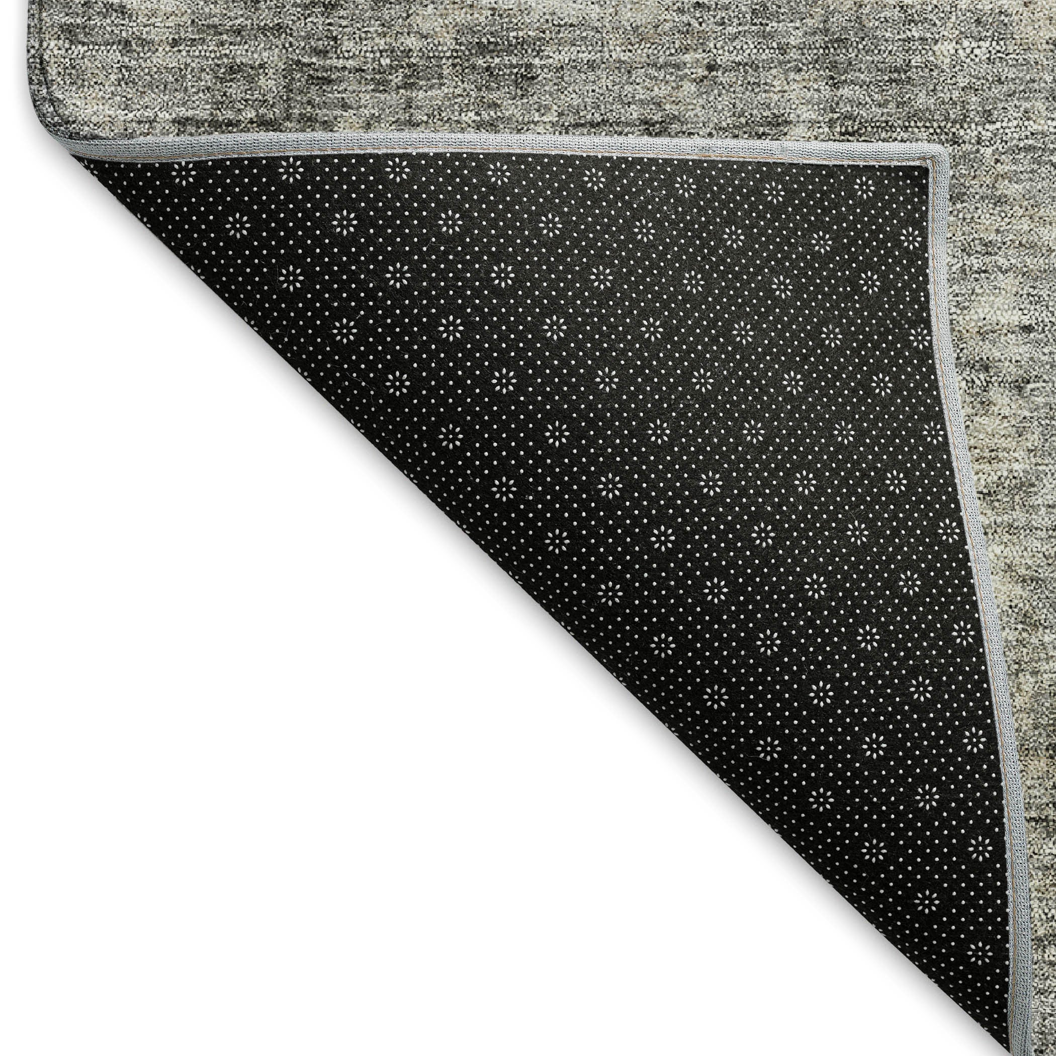 5' X 8' Gray And Ivory Abstract Washable Area Rug With UV Protection - Home & Garden