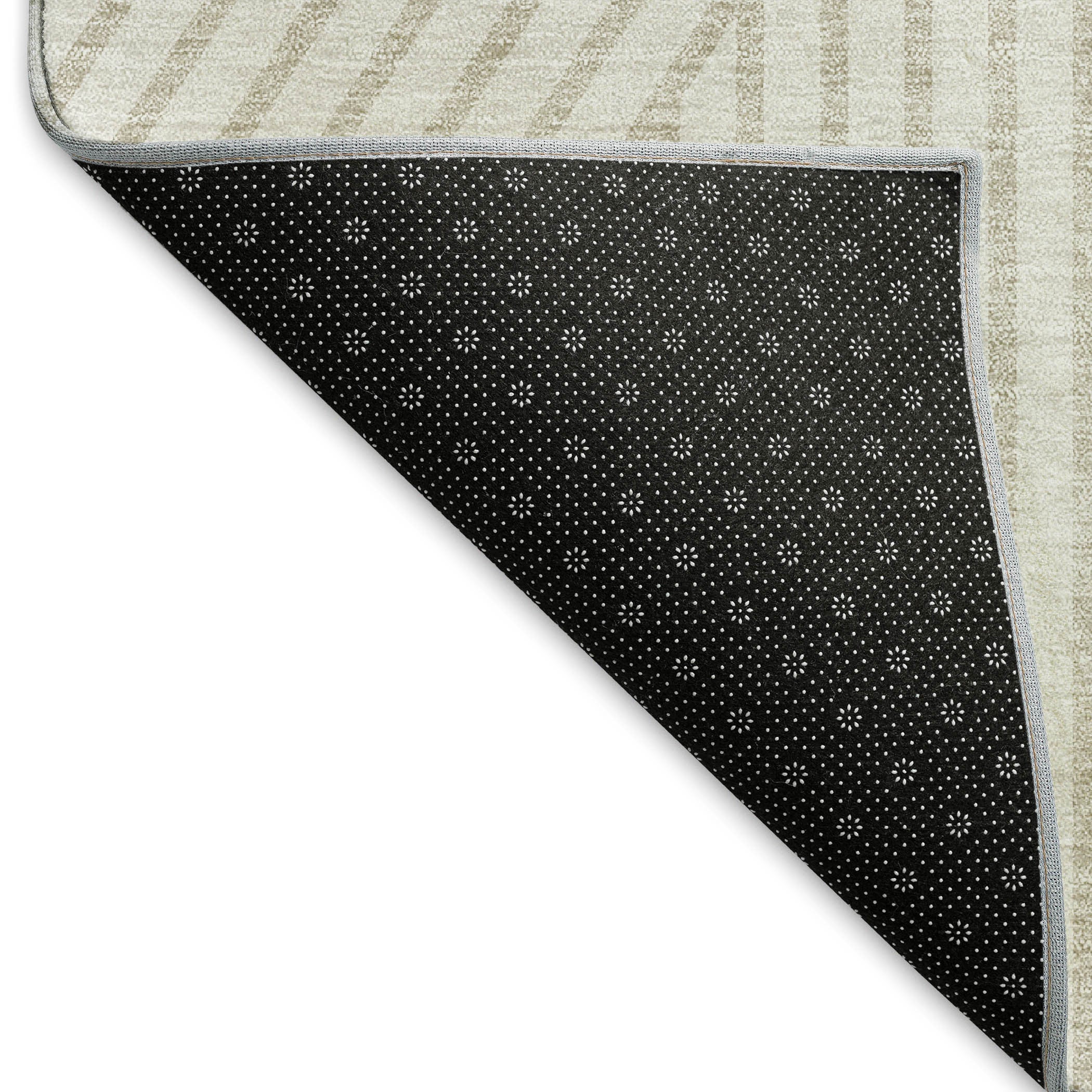 10' X 14' Ivory And Beige Geometric Washable Area Rug With UV Protection - Home & Garden