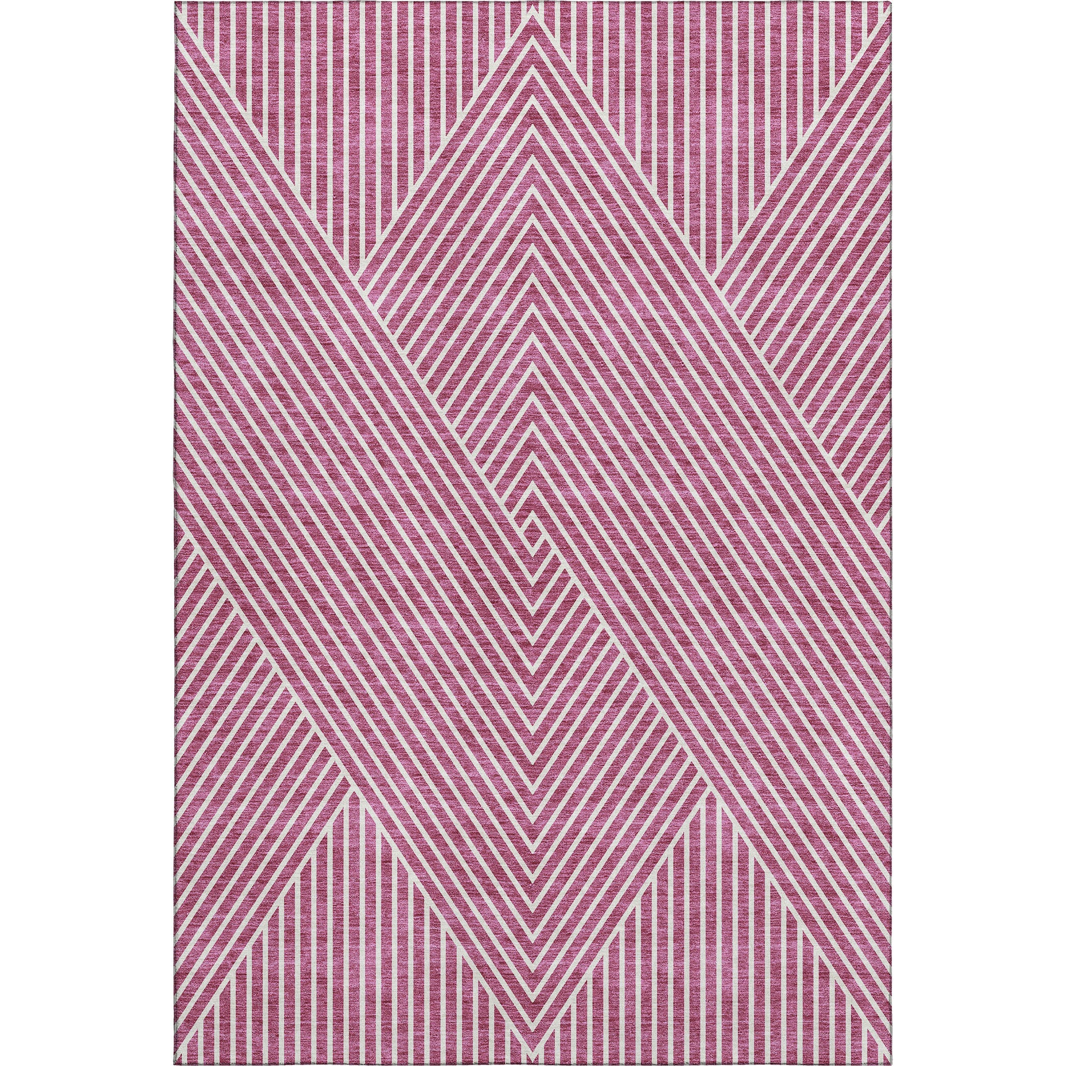 10' X 14' Blush And Ivory Geometric Washable Area Rug With UV Protection - Home & Garden