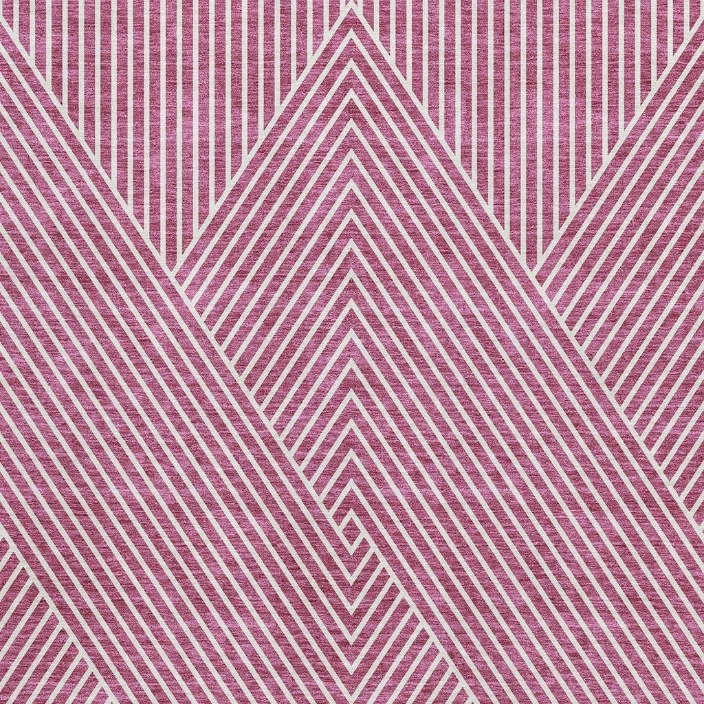 10' X 14' Blush And Ivory Geometric Washable Area Rug With UV Protection - Home & Garden