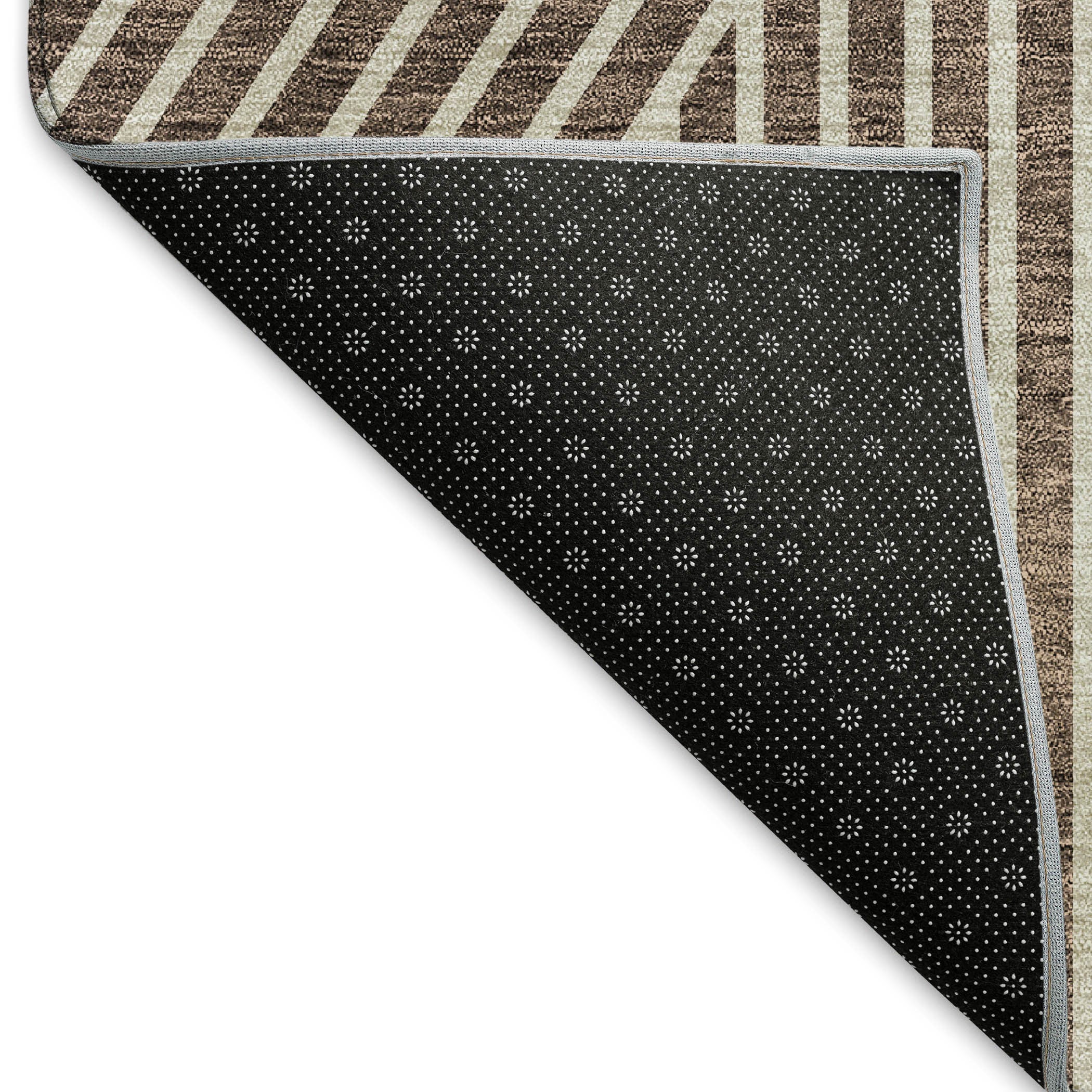 10' X 14' Brown And Beige Geometric Washable Area Rug With UV Protection - Home & Garden