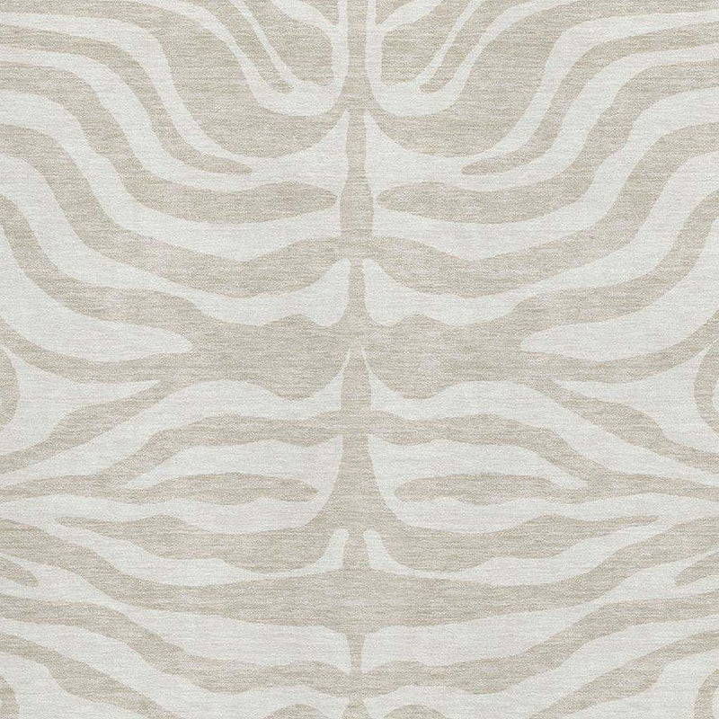 5' X 8' Beige And Ivory Animal Print Washable Area Rug With UV Protection - Home & Garden