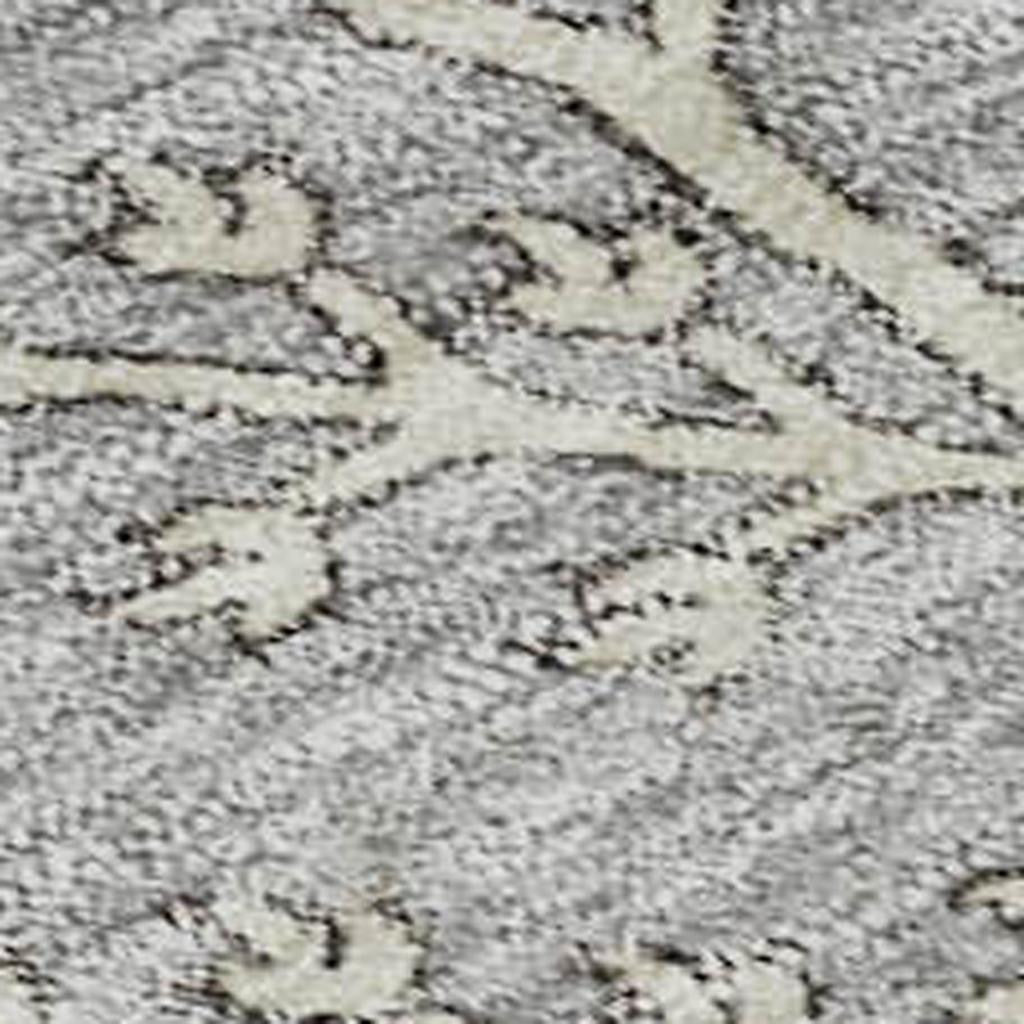 10' X 14' Gray Ivory And Gold Floral Washable Area Rug With UV Protection - Home & Garden