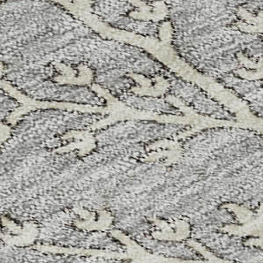10' X 14' Gray Ivory And Gold Floral Washable Area Rug With UV Protection - Home & Garden