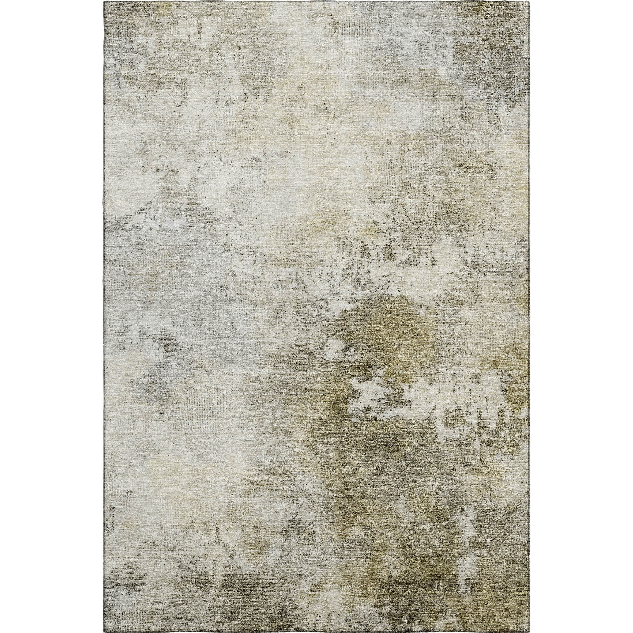 10' X 14' Wheat Ivory And Taupe Abstract Washable Area Rug With UV Protection - Home & Garden