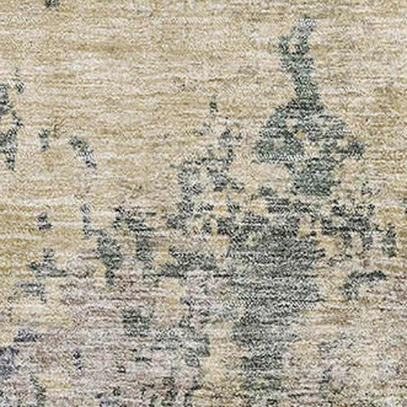 5' X 8' Beige Blue And Gray Abstract Washable Area Rug With UV Protection - Home & Garden