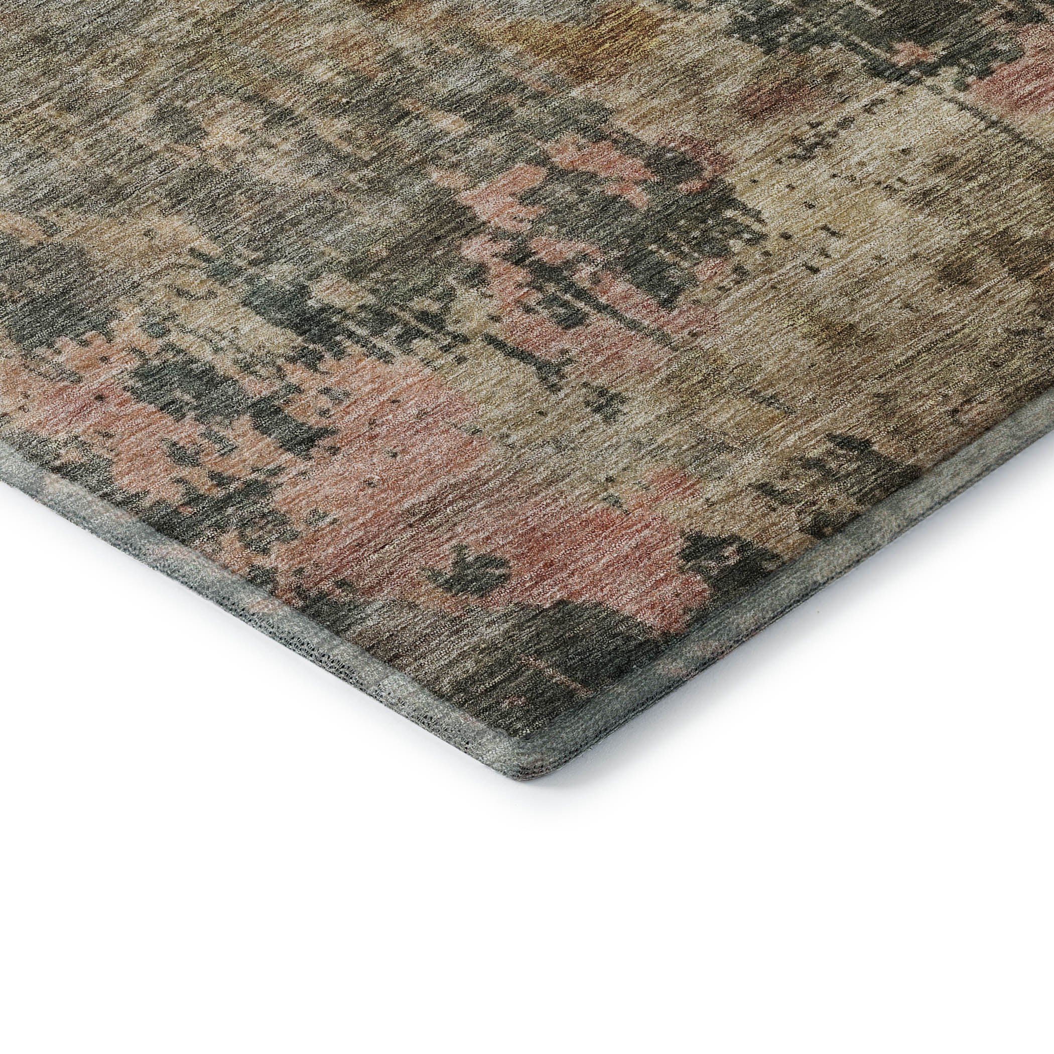 10' X 14' Sage And Beige Abstract Washable Area Rug With UV Protection - Home & Garden