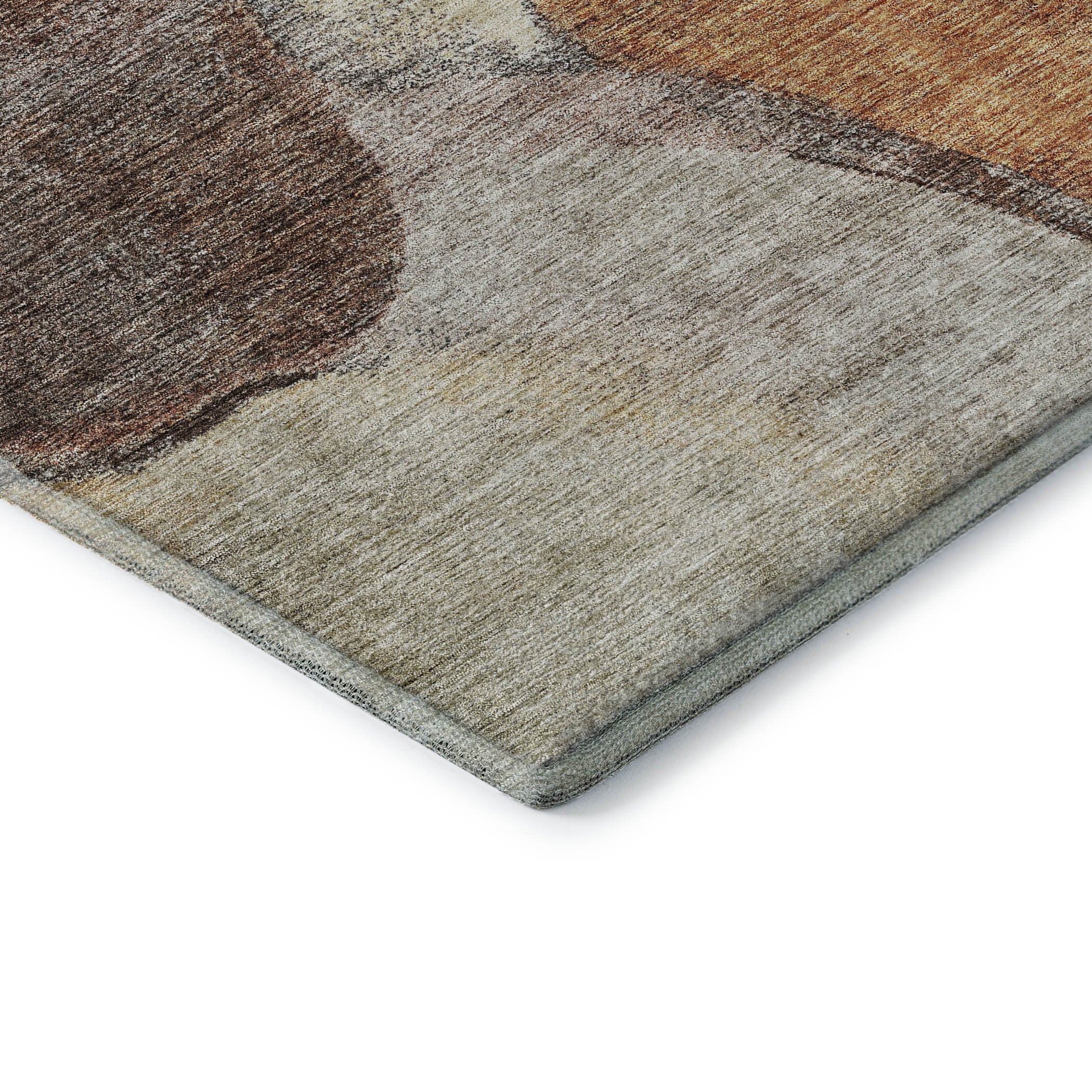 10' X 14' Coffee Beige And Copper Abstract Washable Area Rug With UV Protection - Home & Garden
