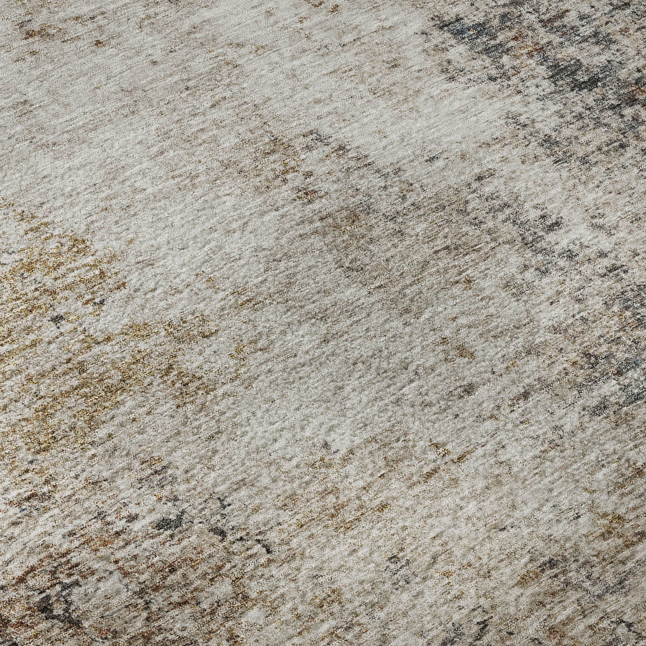 8' X 10' Beige Gray And Copper Abstract Washable Area Rug With UV Protection - Home & Garden