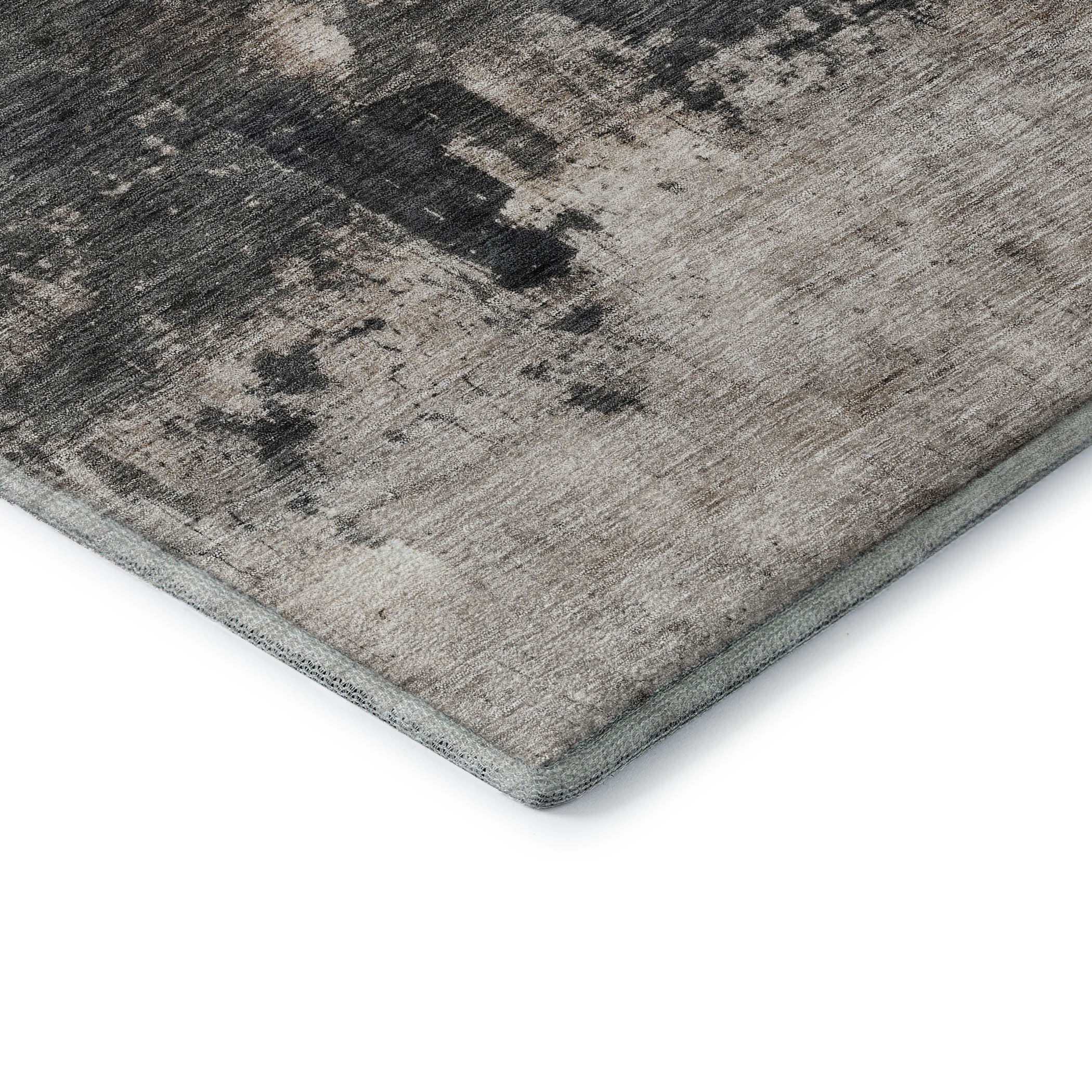 5' X 8' Taupe Beige And Gray Abstract Washable Area Rug With UV Protection - Home & Garden