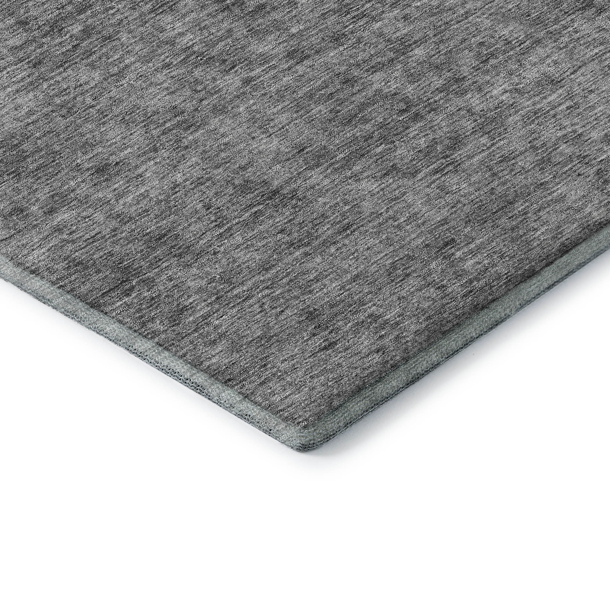 8' Gray And Silver Abstract Washable Round Rug With UV Protection - Home & Garden