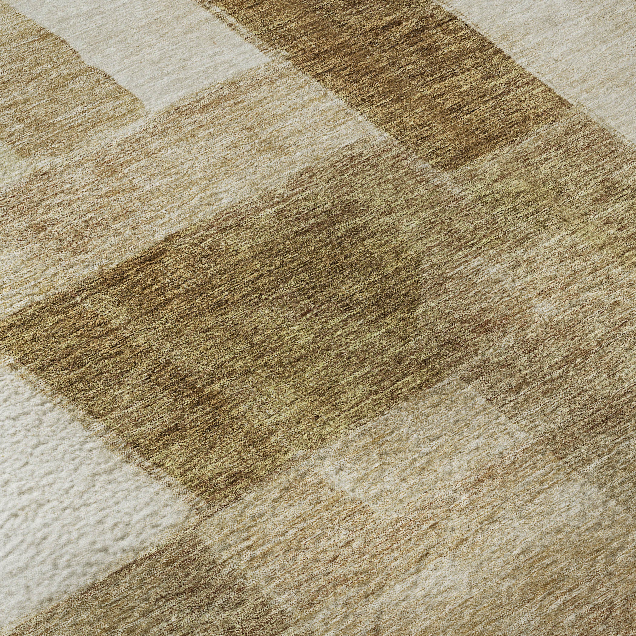 10' X 14' Terra Cotta Beige And Copper Geometric Washable Area Rug With UV Protection - Home & Garden