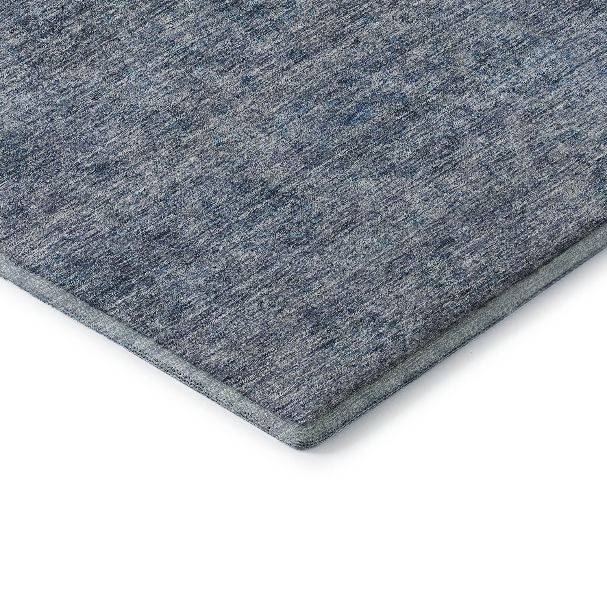 10' X 14' Blue And Silver Abstract Washable Area Rug With UV Protection - Home & Garden