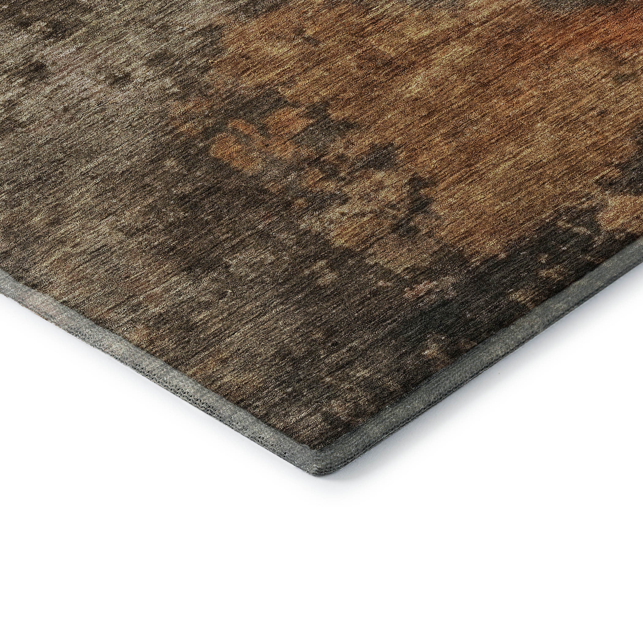 10' X 14' Khaki Red And Charcoal Abstract Washable Area Rug With UV Protection - Home & Garden