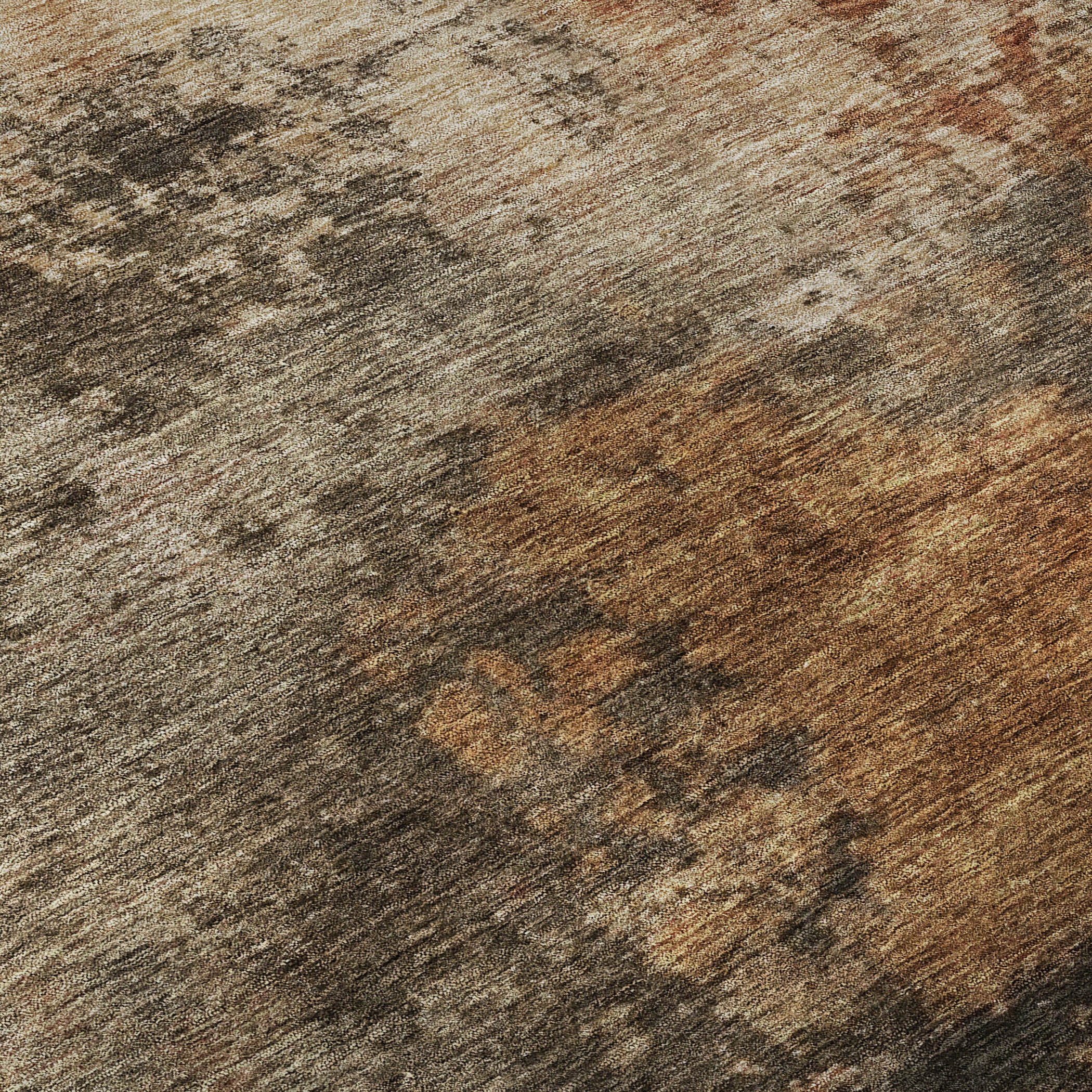 10' X 14' Khaki Red And Charcoal Abstract Washable Area Rug With UV Protection - Home & Garden