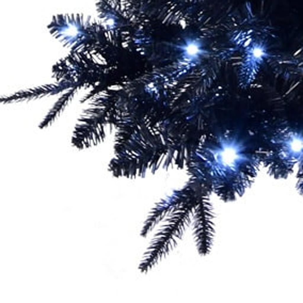 7.5' Black Pre Lit Full Spruce Christmas Tree - Home & Garden