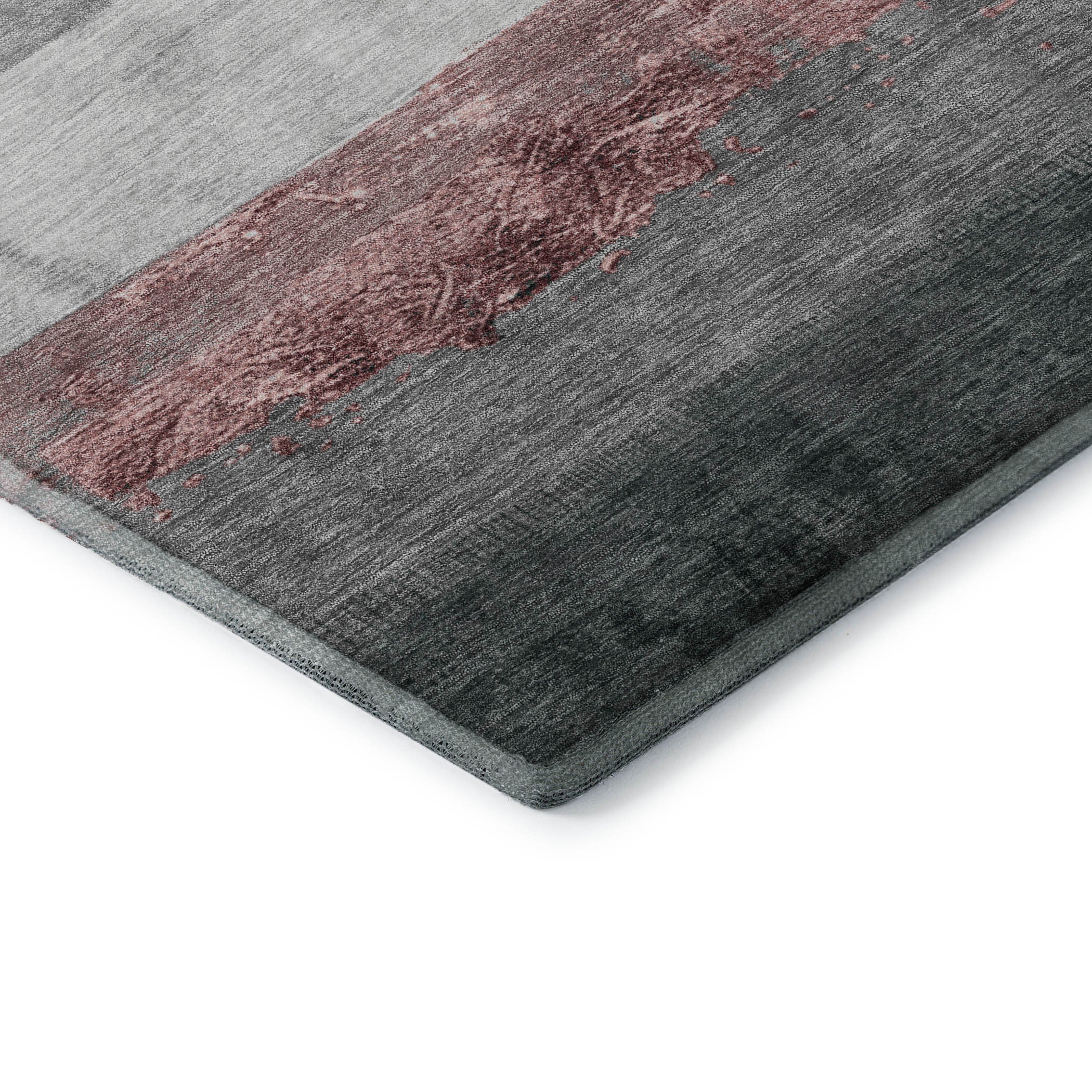 10' X 14' Blush And Gray Striped Washable Area Rug With UV Protection - Home & Garden
