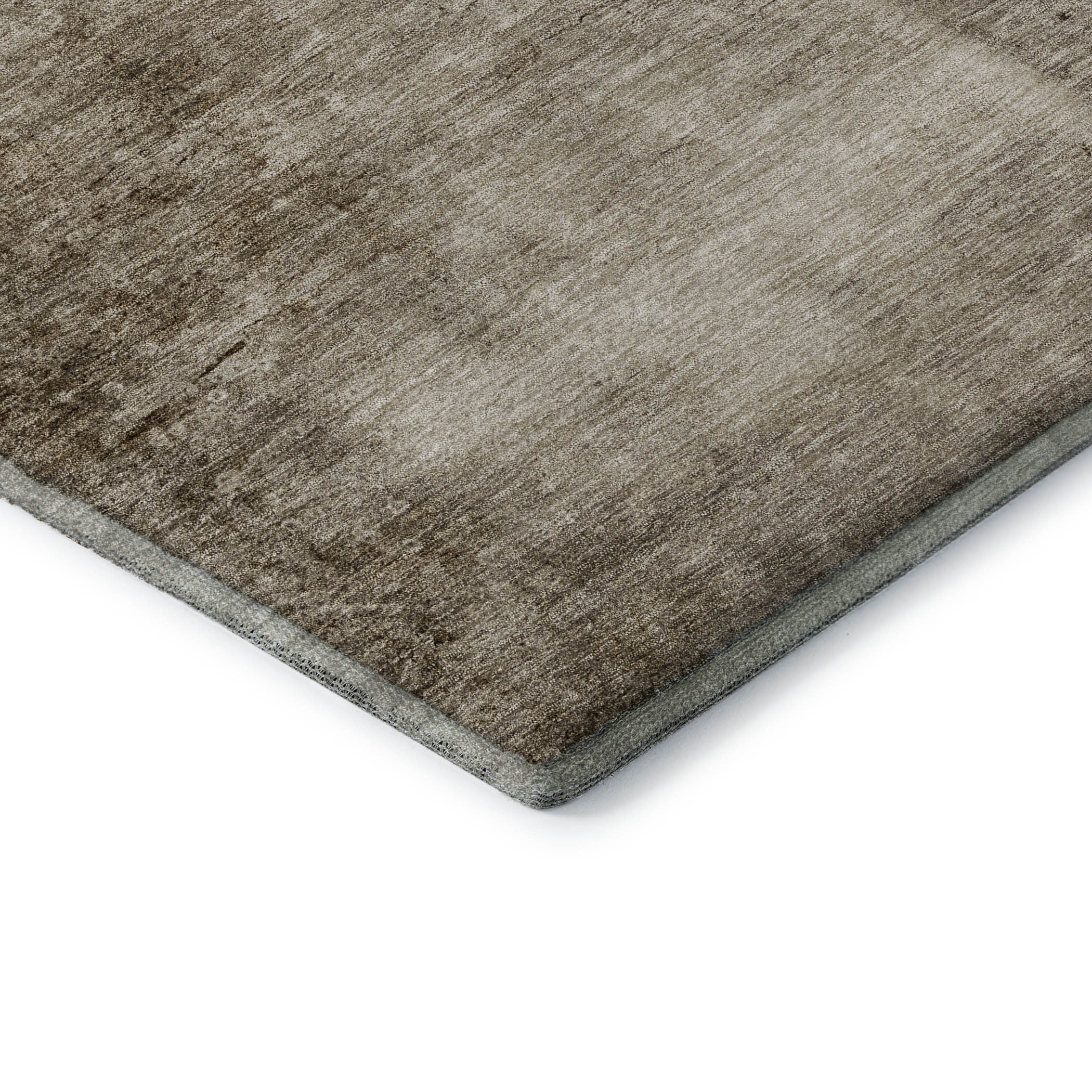 8' Beige And Brown Abstract Washable Round Rug With UV Protection - Home & Garden
