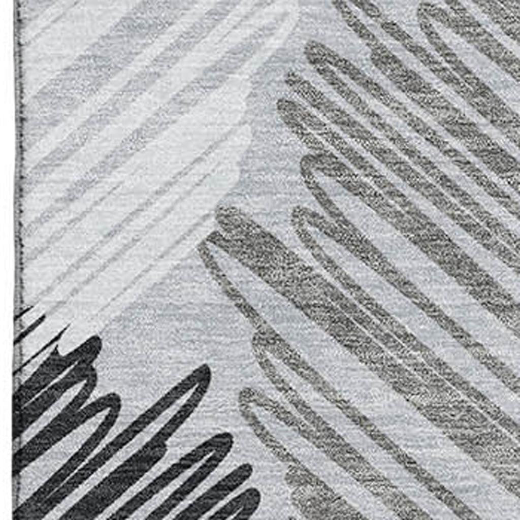 10' X 14' Blue Ivory And Gray Geometric Washable Area Rug With UV Protection - Home & Garden