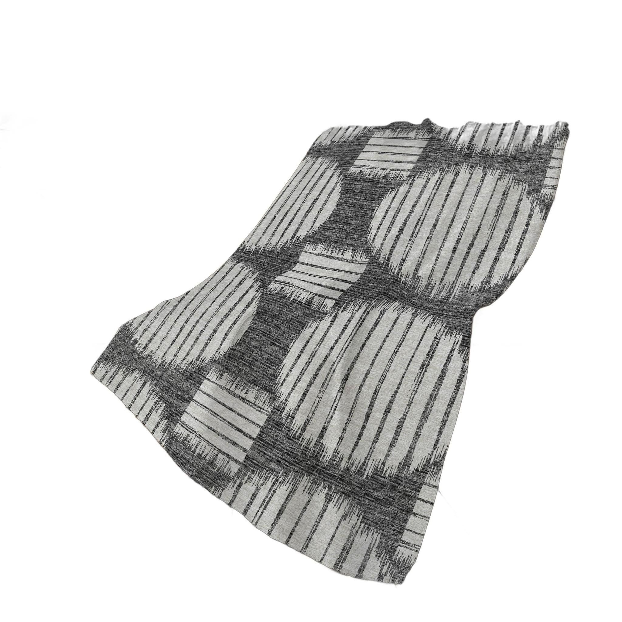 50" X 70" Gray And Ivory Geometric Plush Throw Blanket - Home & Garden