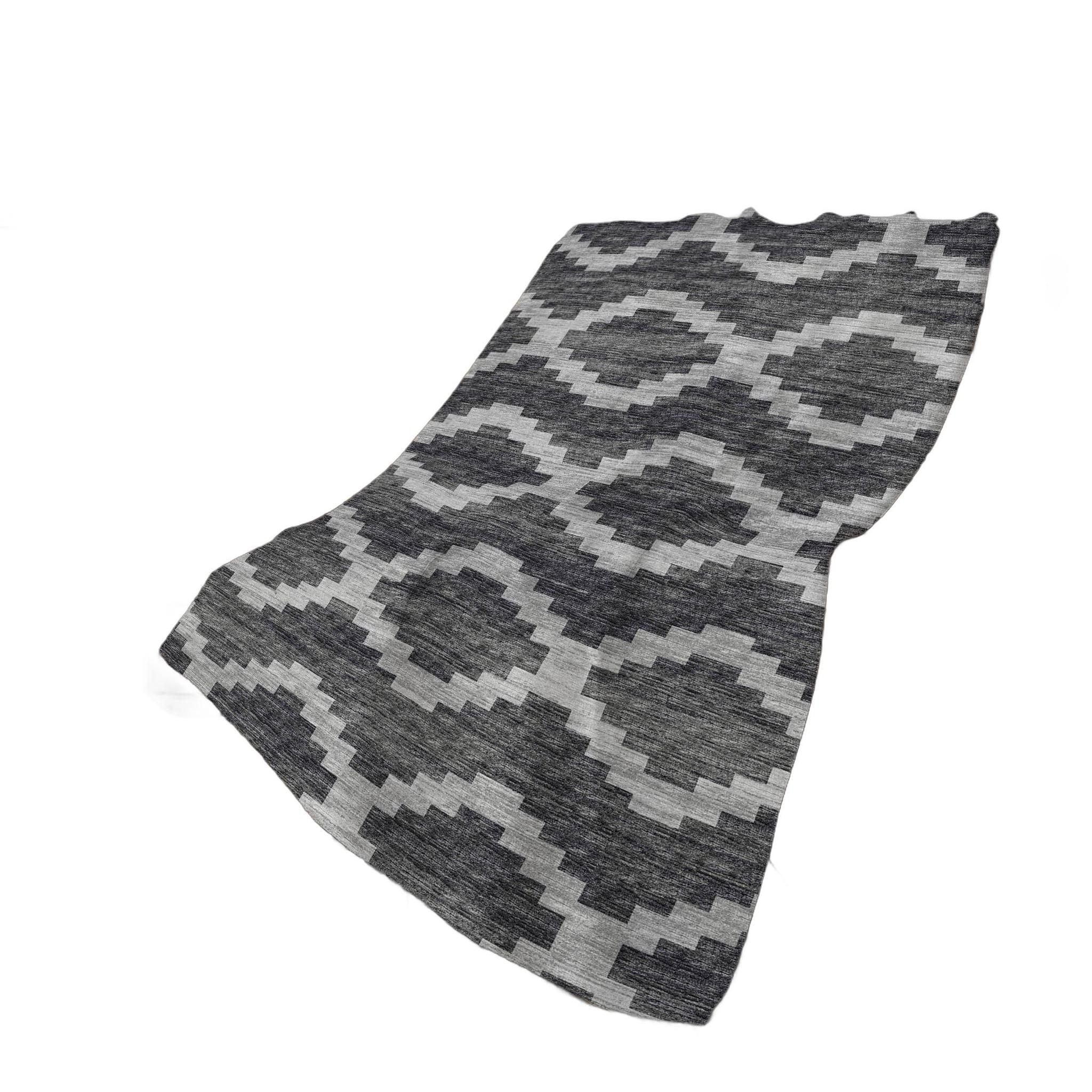 50" X 70" Gray And Charcoal Geometric Plush Throw Blanket - Home & Garden