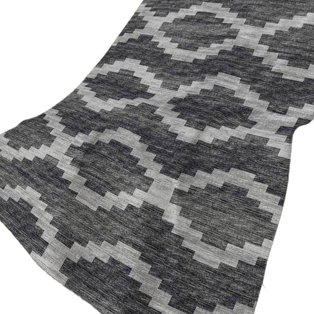 50" X 70" Gray And Charcoal Geometric Plush Throw Blanket - Home & Garden