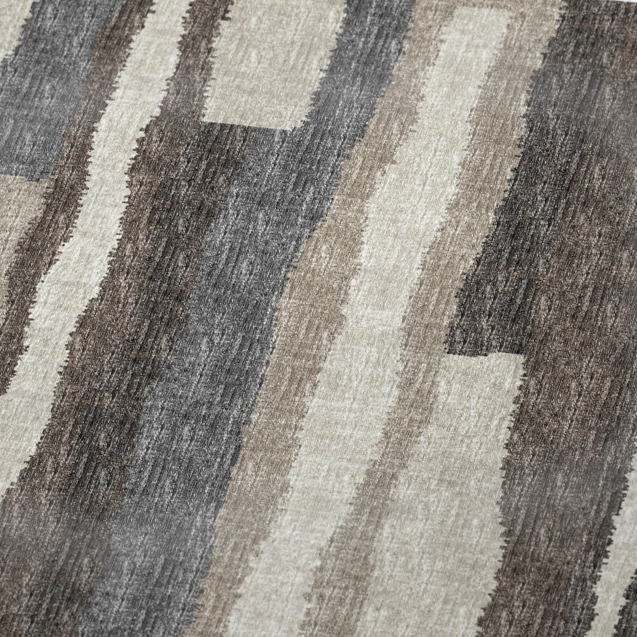 50" X 70" Chocolate And Gray Abstract Plush Throw Blanket - Home & Garden