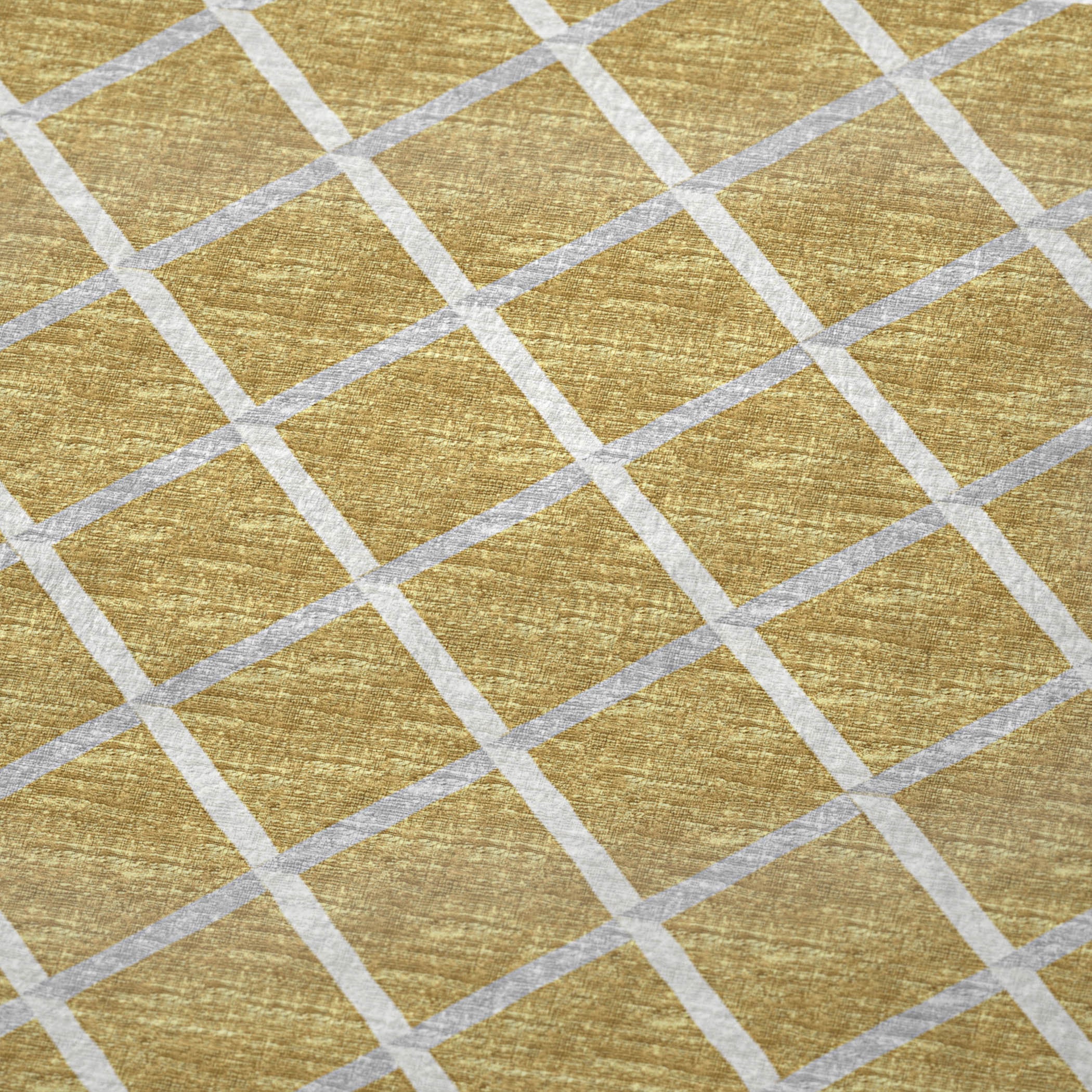 50" X 70" Gold And Ivory Microfiber Geometric Plush Throw Blanket - Home & Garden