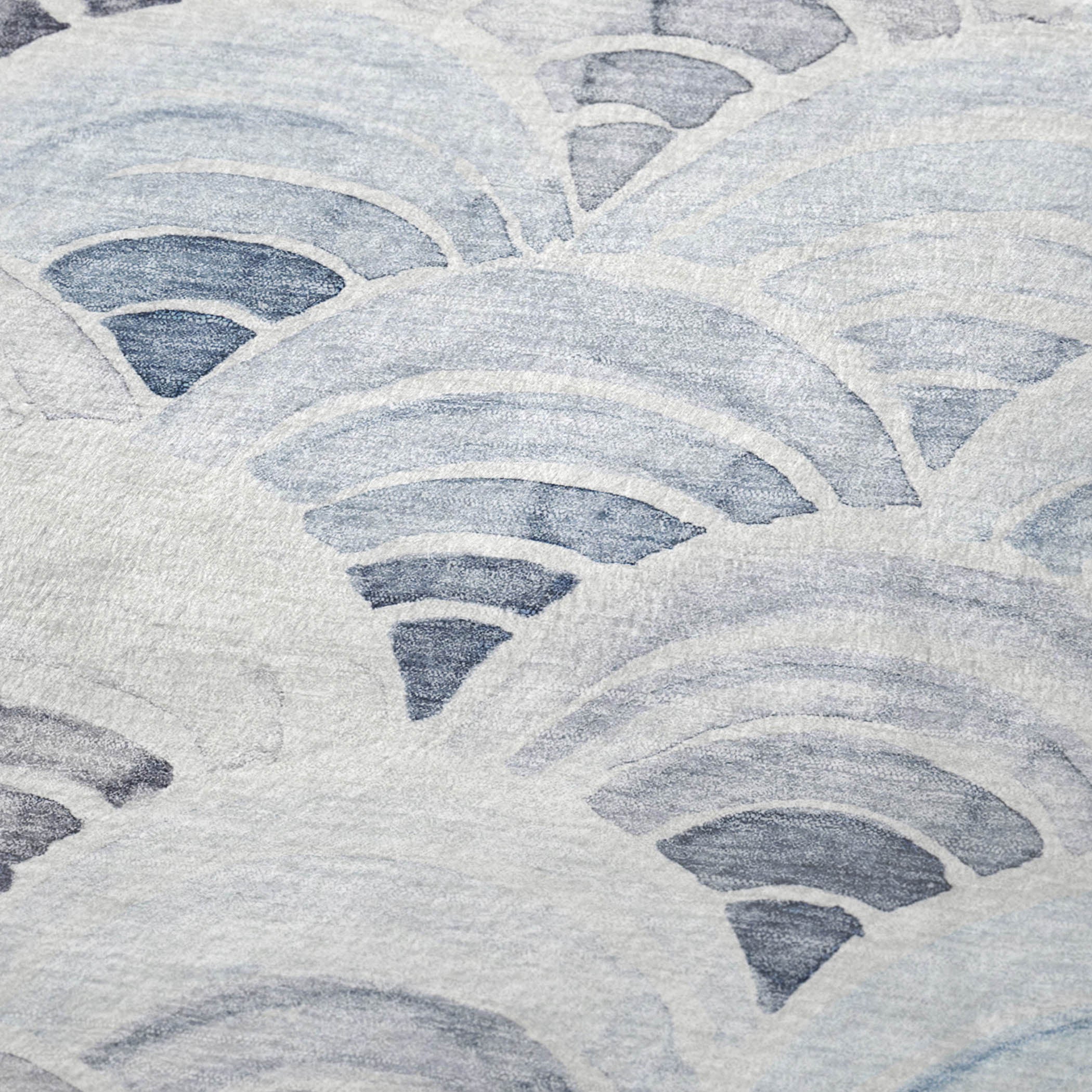 50" X 70" Blue And Ivory Microfiber Coastal Seashell Plush Throw Blanket - Home & Garden