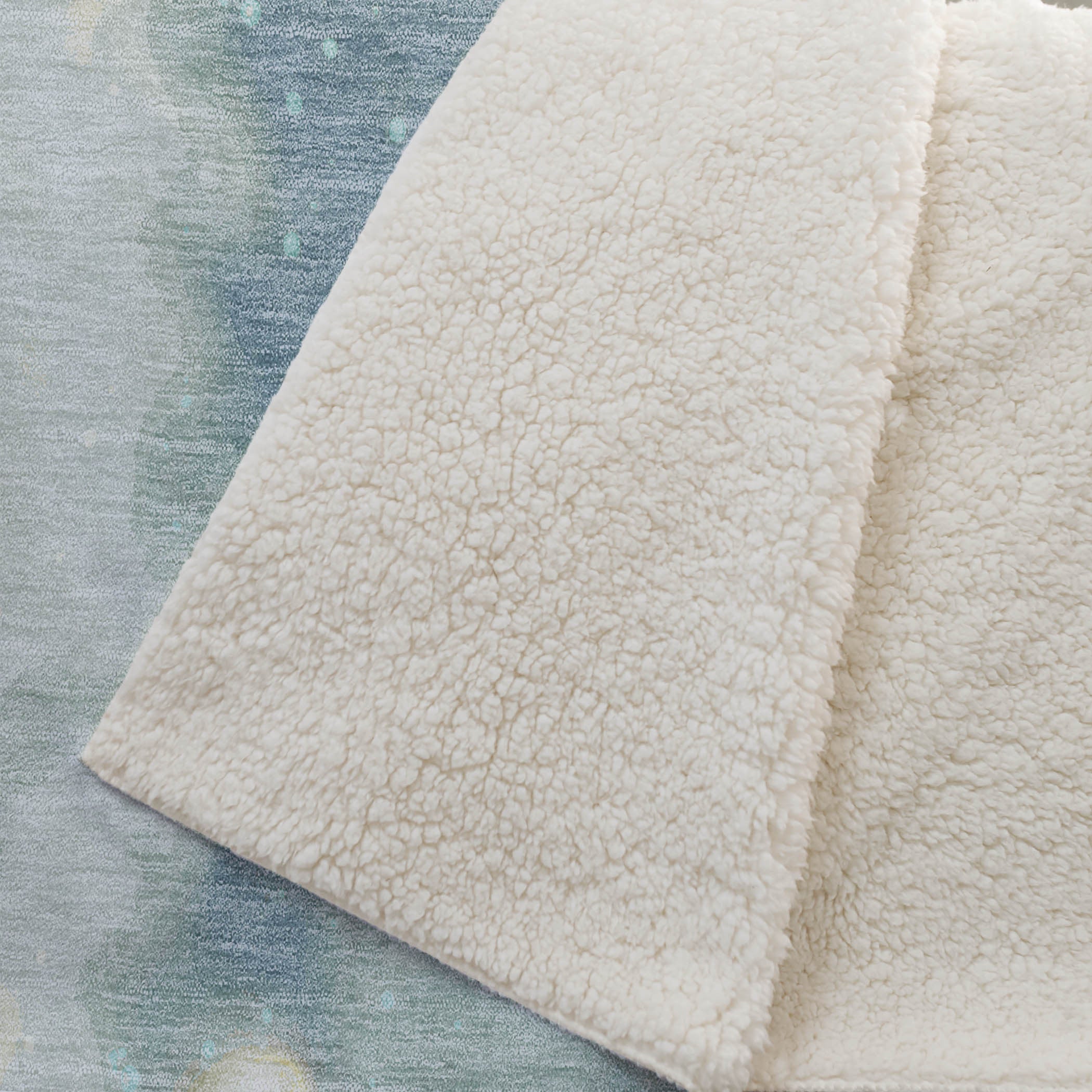 50" X 70" Blue Gold And Ivory Microfiber Floral Plush Throw Blanket - Home & Garden