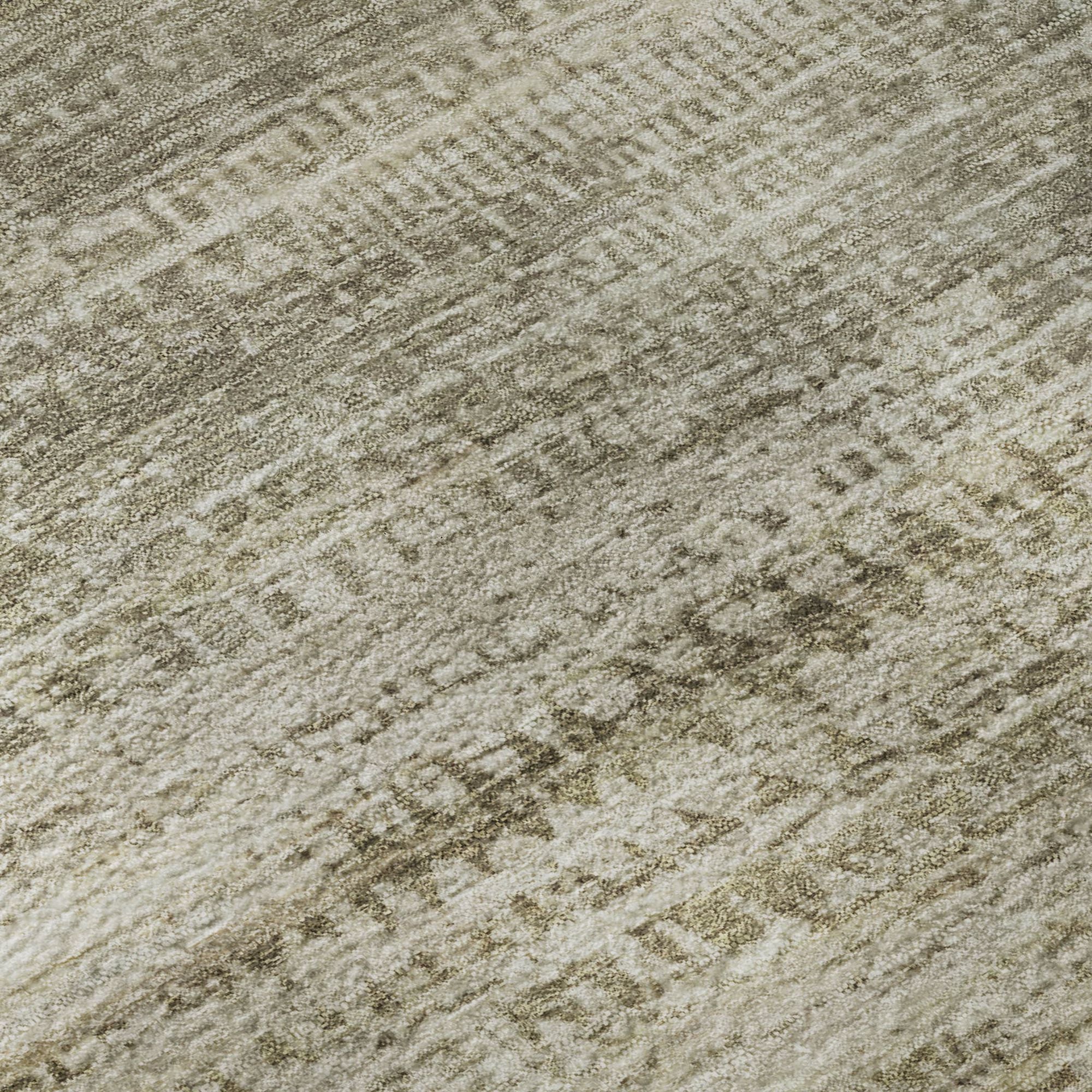 10' X 14' Taupe And Beige Abstract Washable Area Rug With UV Protection - Home & Garden