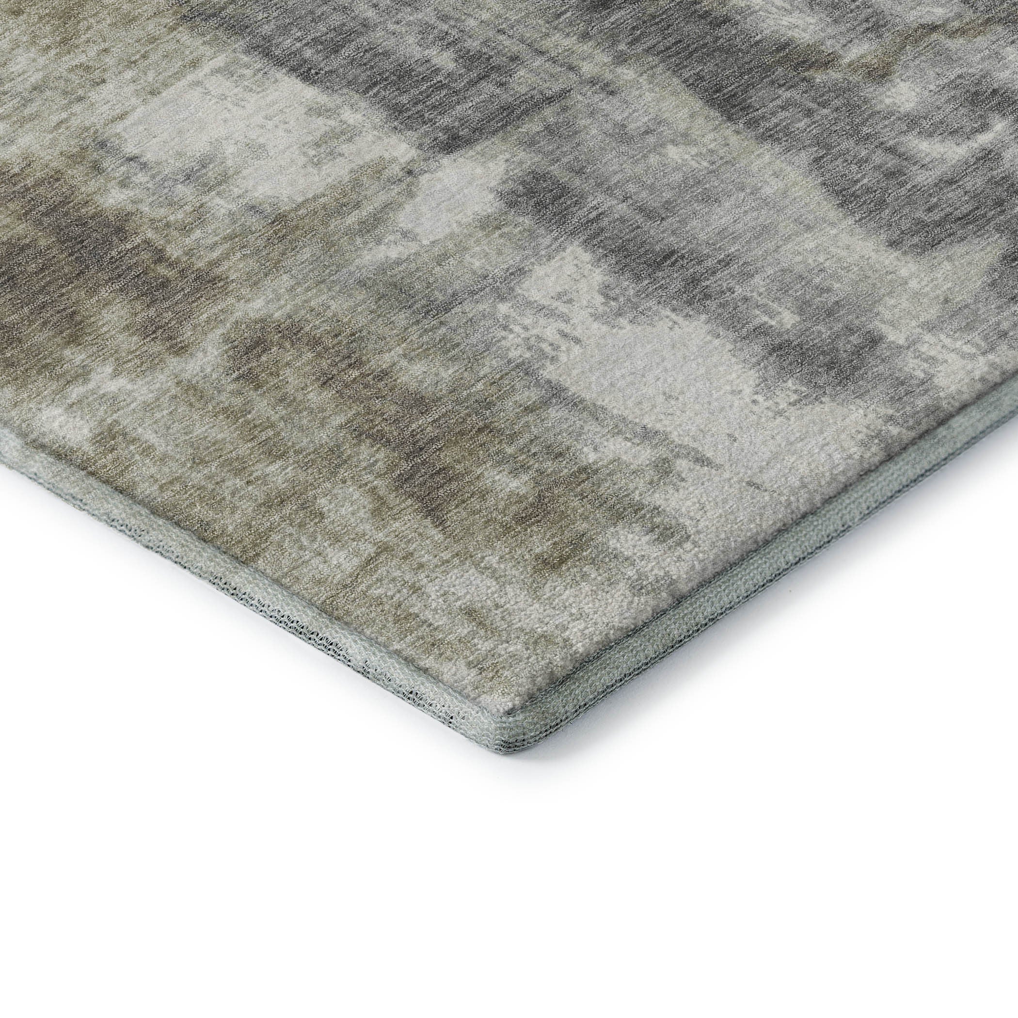 10' X 14' Beige Gray And Ivory Abstract Washable Area Rug With UV Protection - Home & Garden