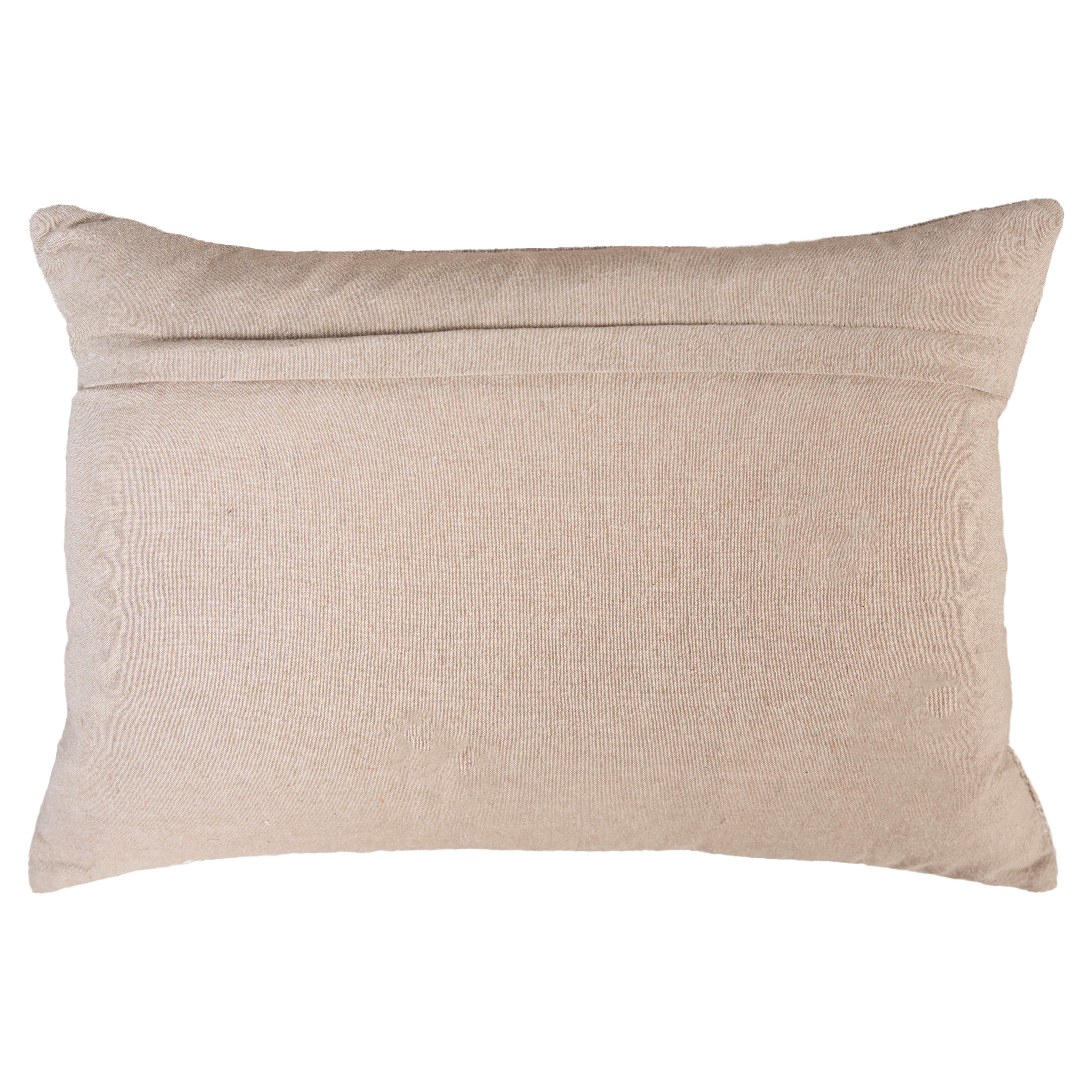 14" X 20" Beige Ivory And Gold Christmas Snowflakes Throw Pillow With Embroidery - Home & Garden