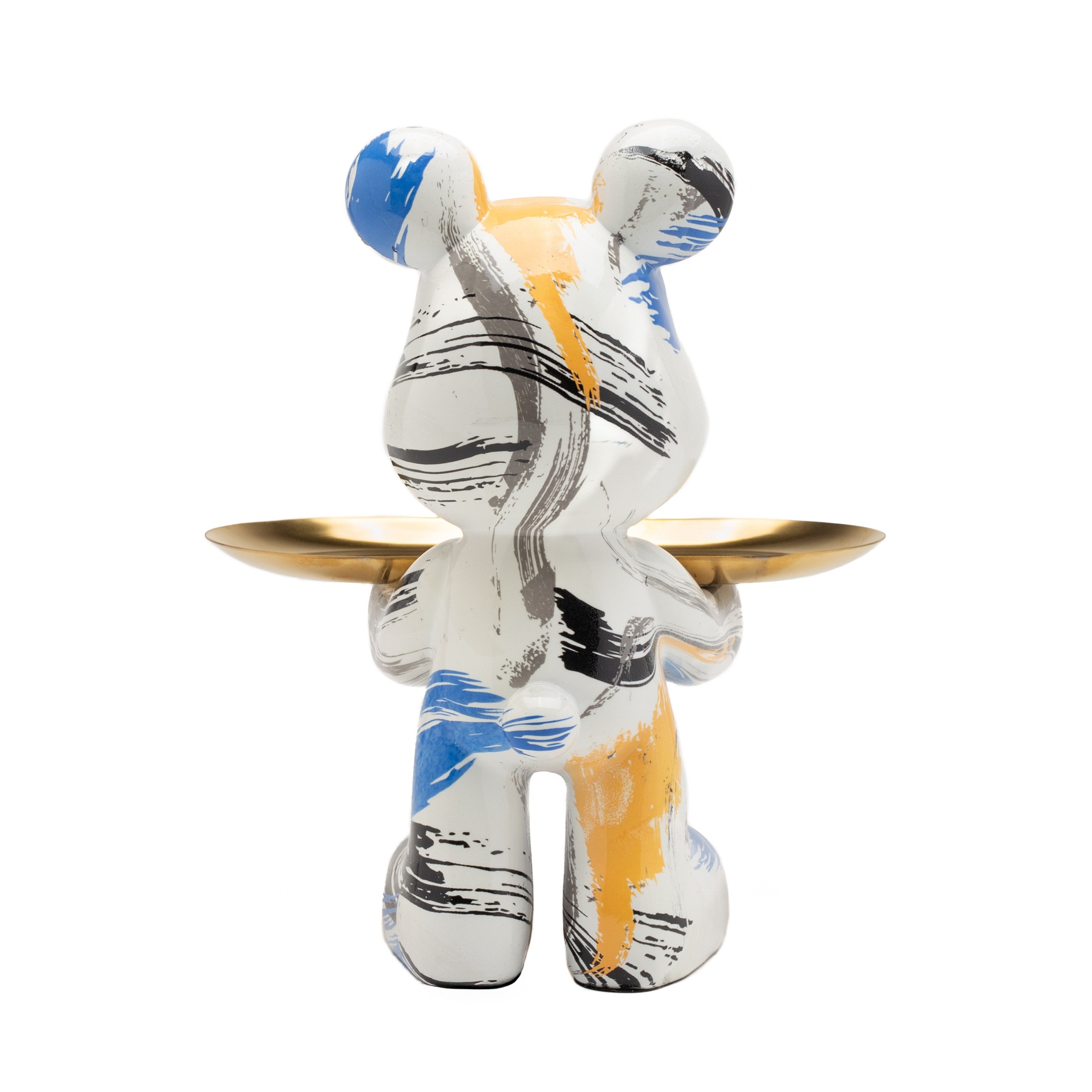 8" White And Blue Resin Statue - Home & Garden