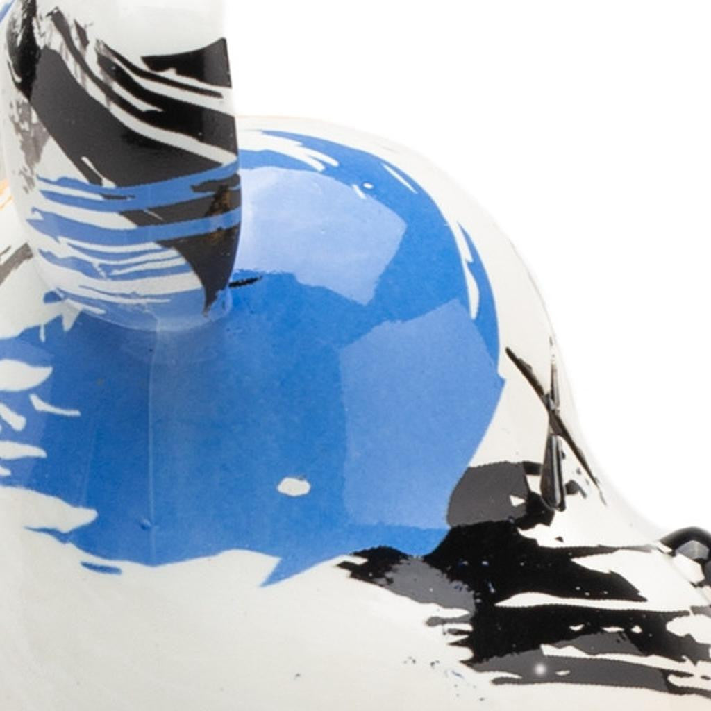 8" White And Blue Resin Statue - Home & Garden