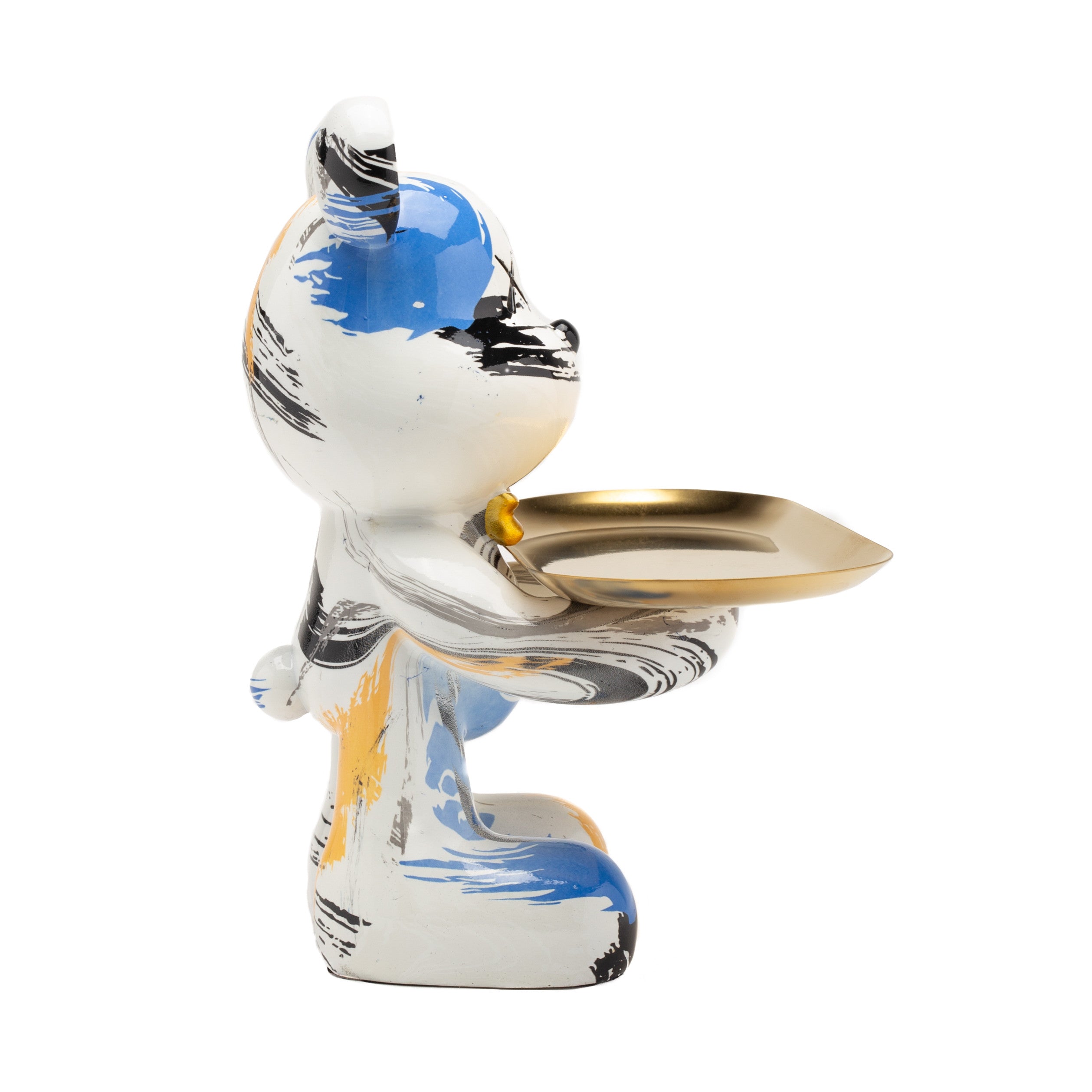8" White And Blue Resin Statue - Home & Garden