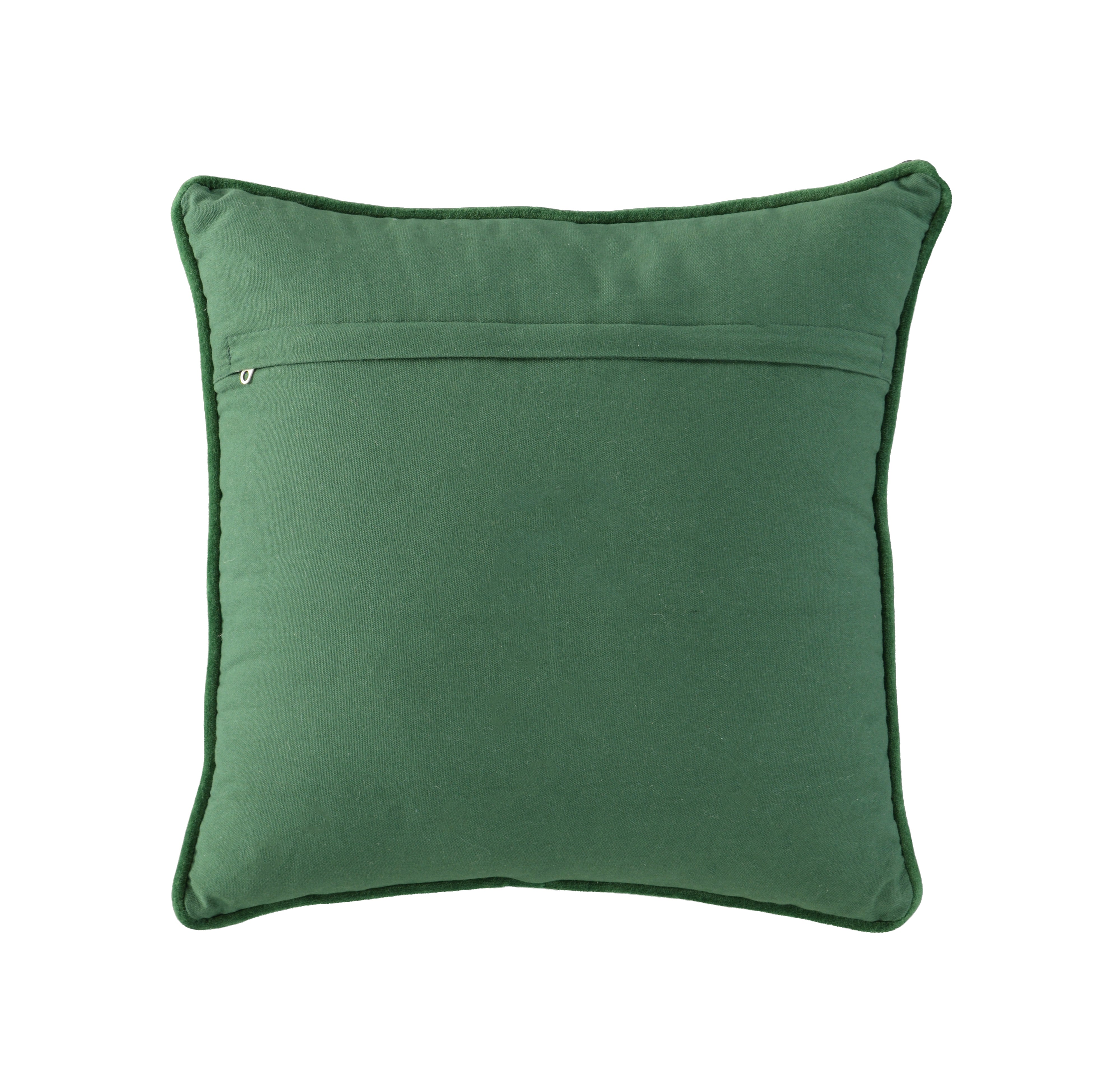 18" Green And Red Floral Velvet Cotton Christmas Tree Throw Pillow - Home & Garden