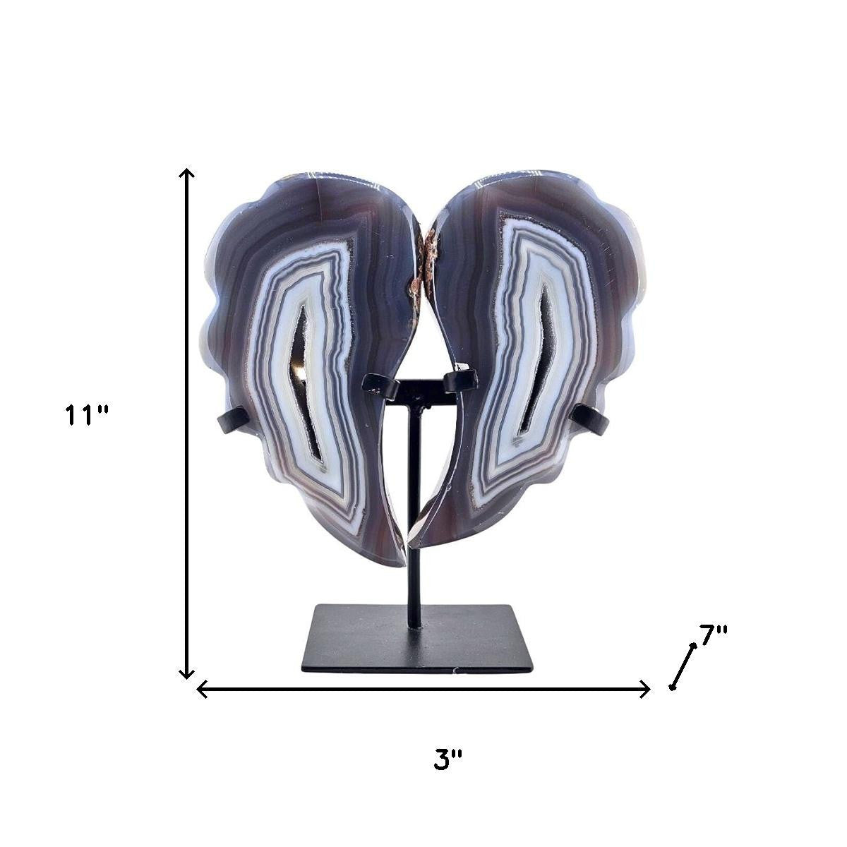 11" Gray Glass Crystal - Home & Garden