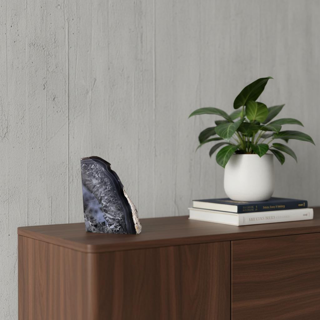 8" Gray Glass Crystal - Home & Garden