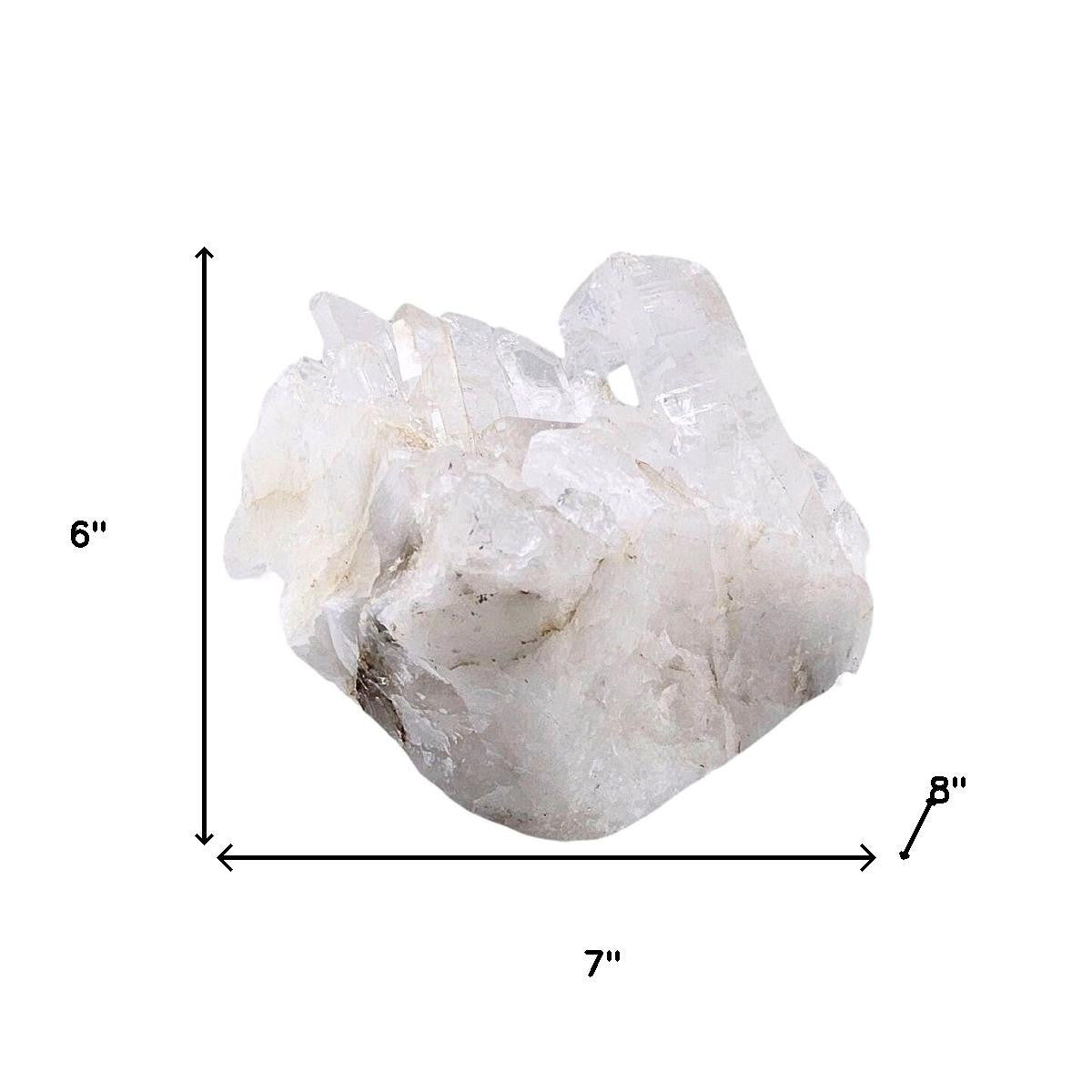 6" White Glass Crystal - Home & Garden