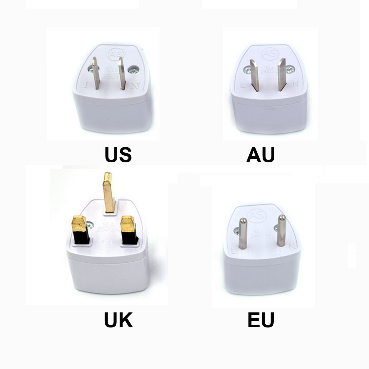 Supply British Standard European Standard Adapter American Standard to Australian Standard to German Standard Conversion Plug European Standard Round Flat Plug
