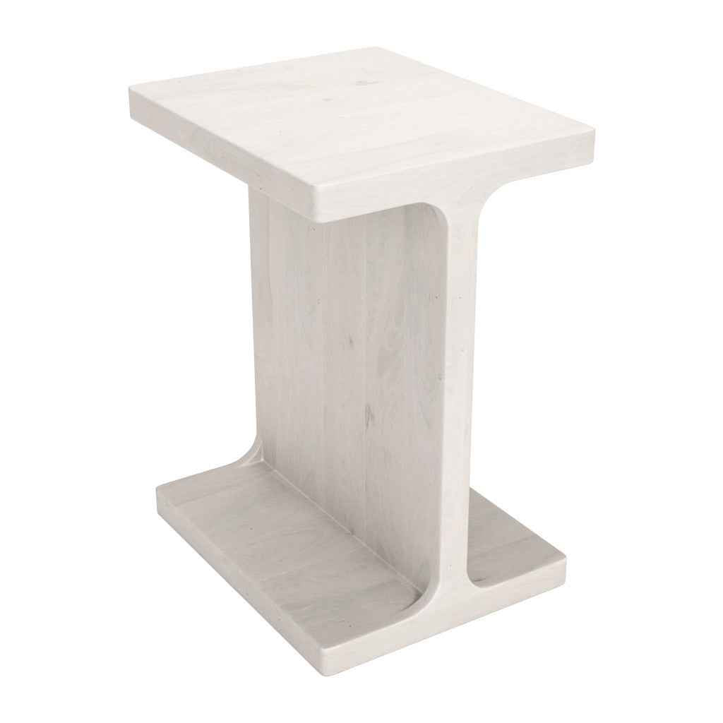 20" Natural Solid Wood Pedestal End Table