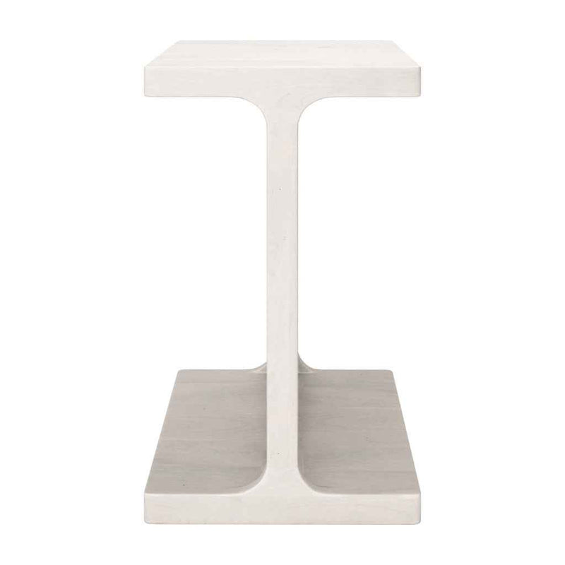 20" Natural Solid Wood Pedestal End Table