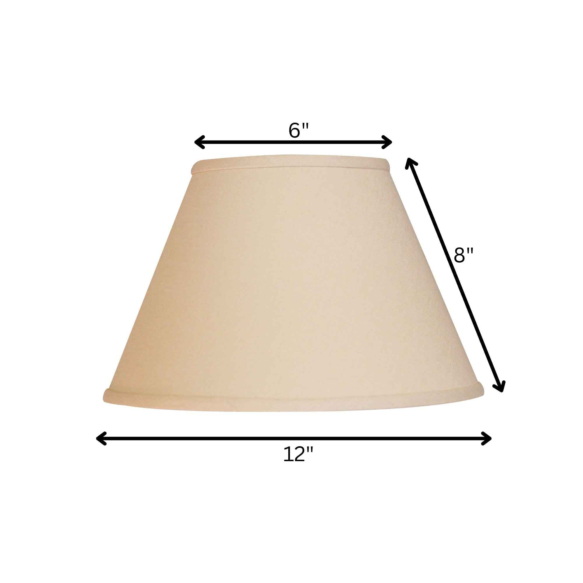 Beige Linen Empire Lamp Shade