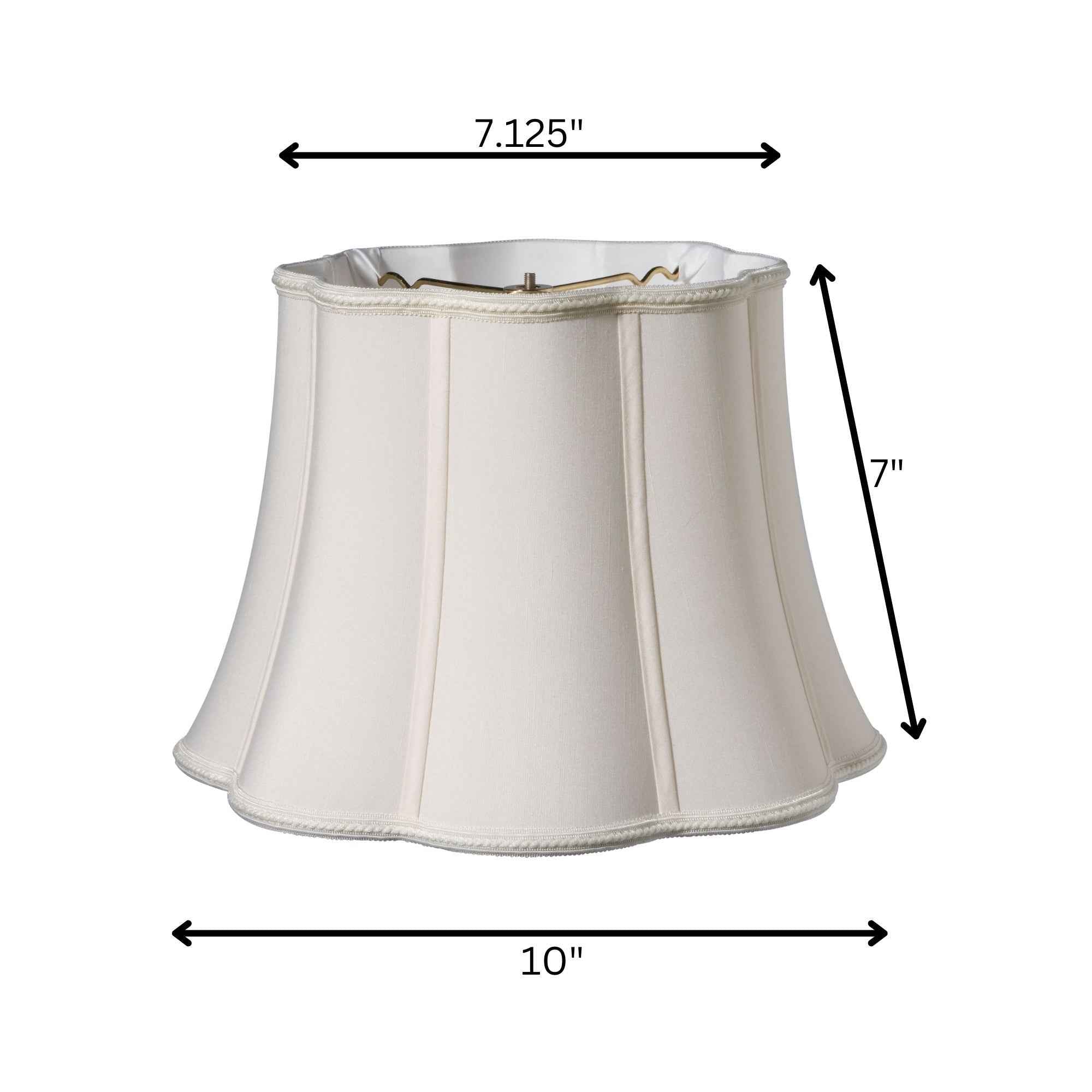 Cream Shantung Silk Novelty Lamp Shade