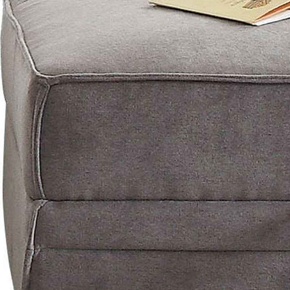 30" Gray Velvet Storage