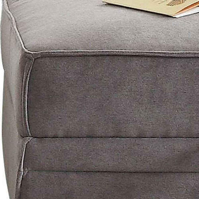 30" Gray Velvet Storage