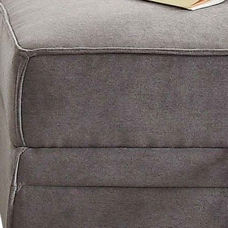 30" Gray Velvet Storage