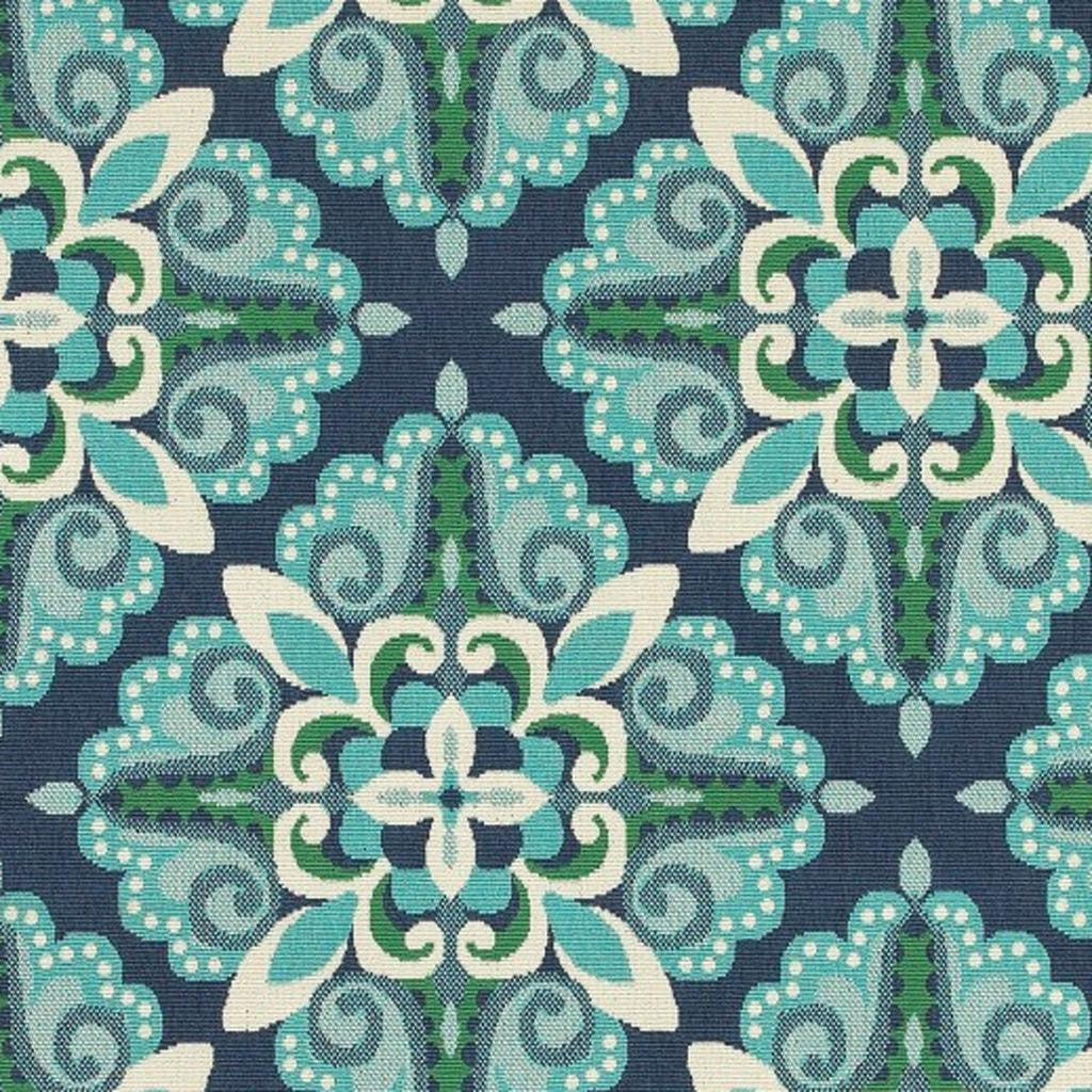 7' X 10' Blue And Green Indoor Outdoor Area Rug - Outdoor